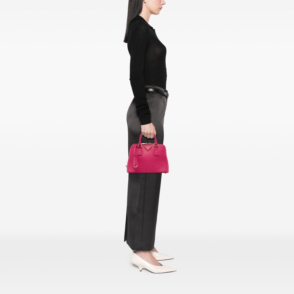 Prada Small Saffiano Lux Promenade Satchel