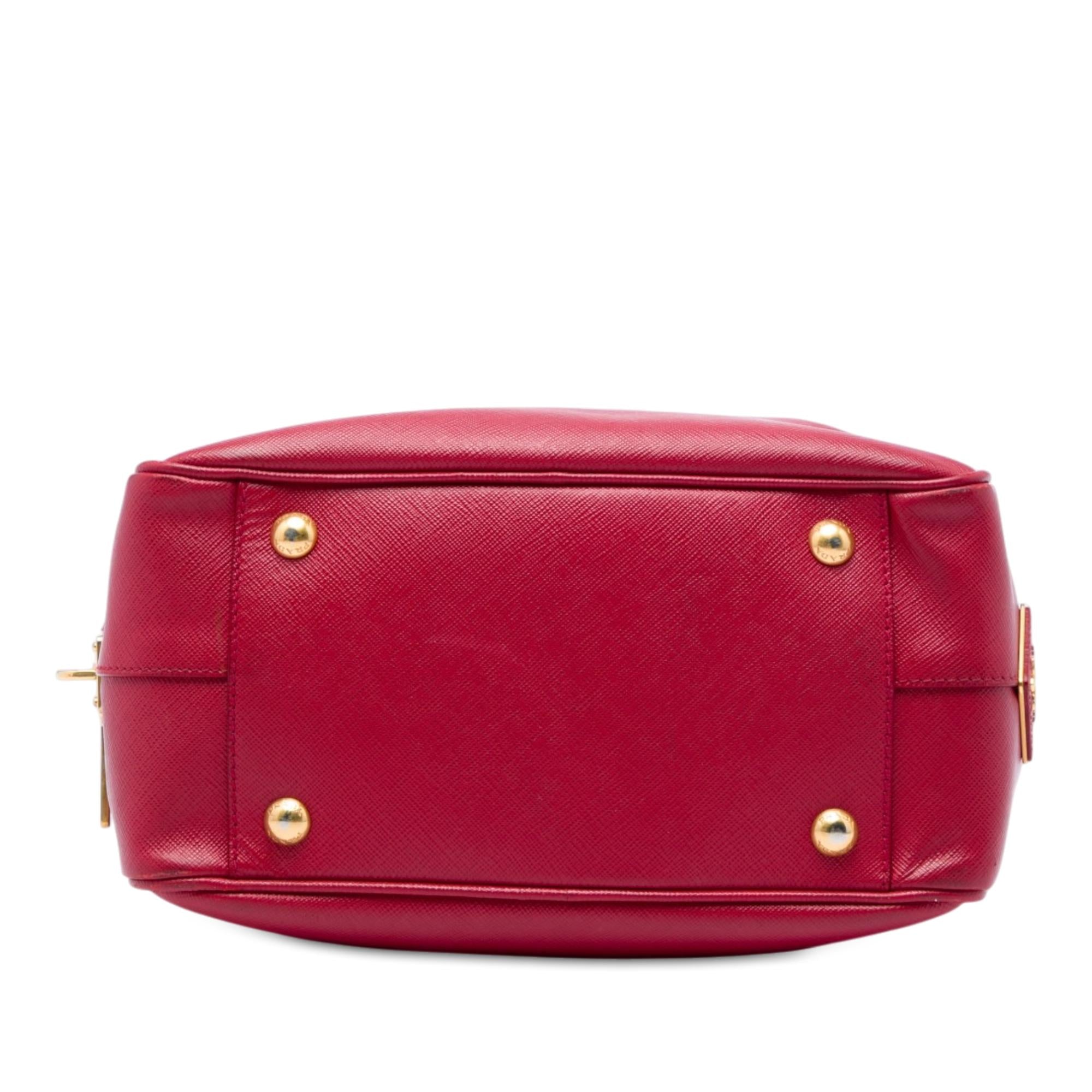 Prada Small Saffiano Square Bauletto Satchel