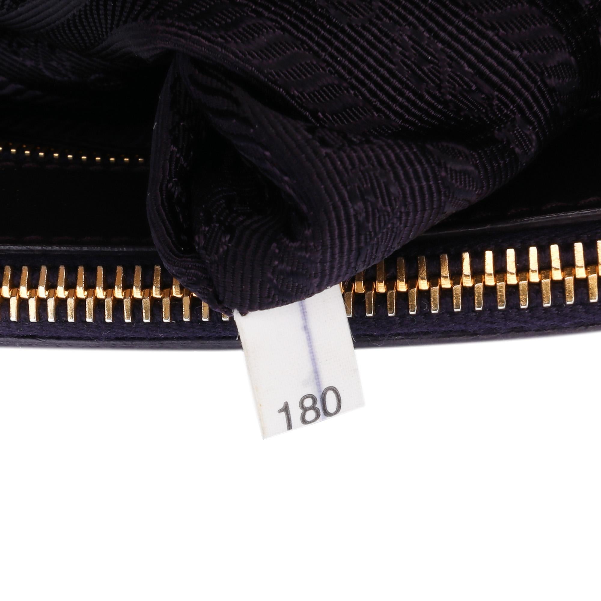 Prada Small Saffiano Vernice Galleria Double Zip Satchel
