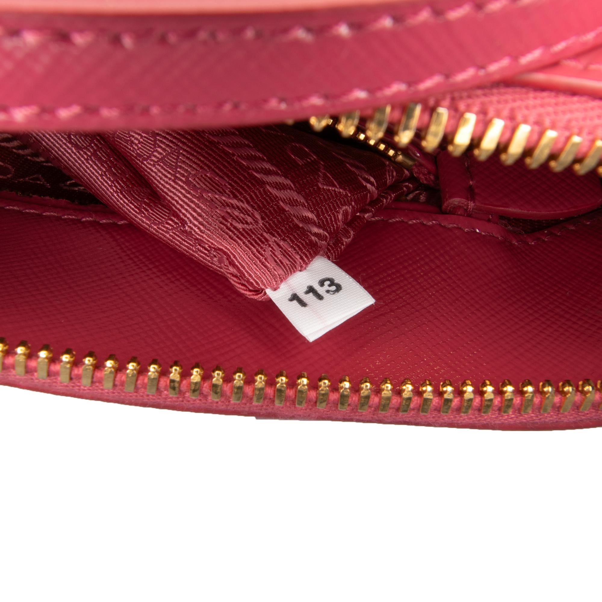 Prada Small Saffiano Vernice Promenade Satchel