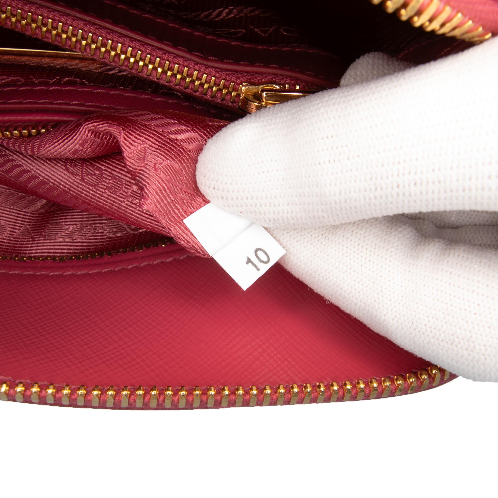 Prada Small Saffiano Vernice Promenade Satchel