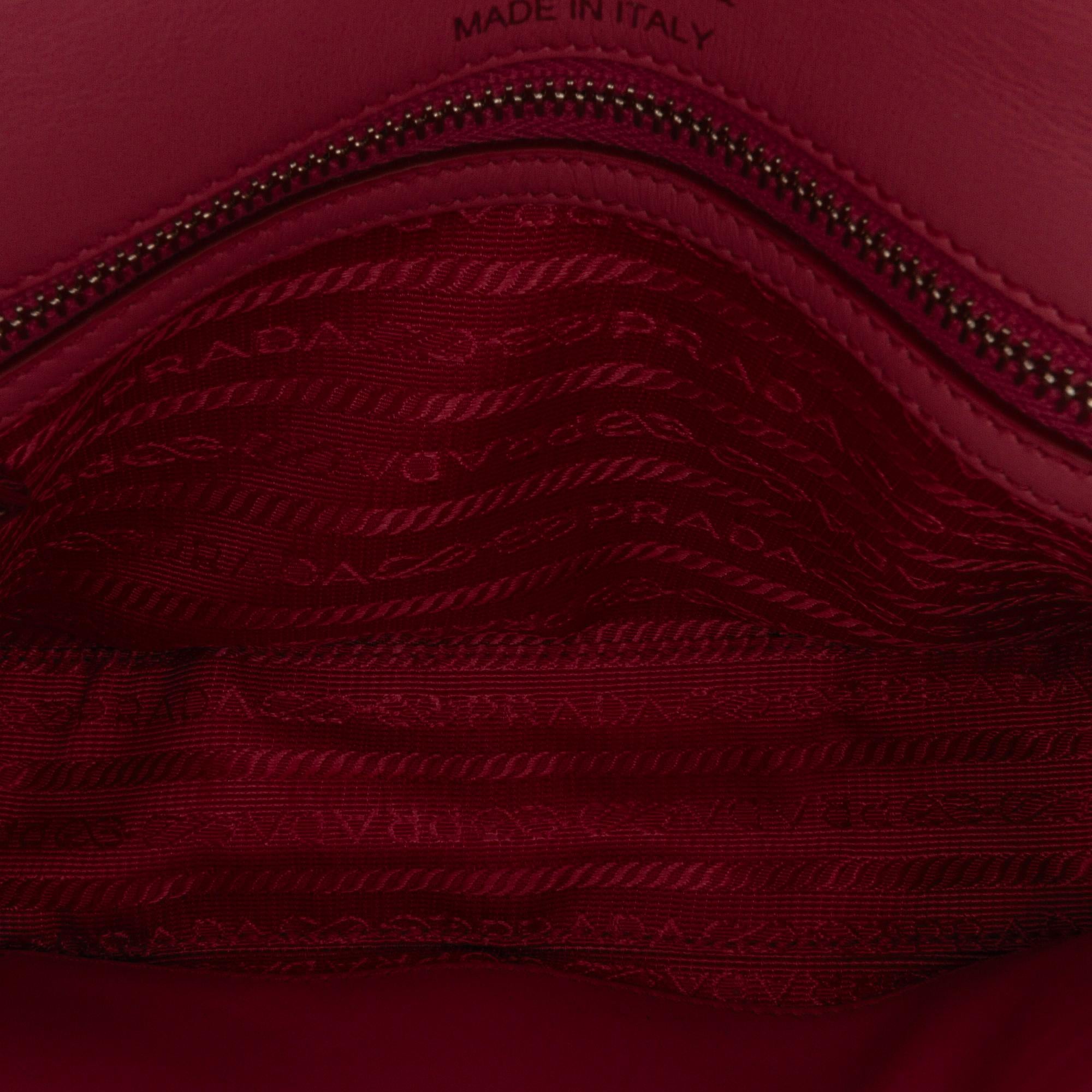 Prada Small Soft Calf Impunture Diagramme Bag (SHG-Bm4bri)