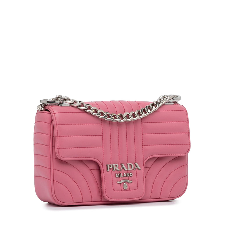 Prada Calf-leather Shoulder Bag - Pink