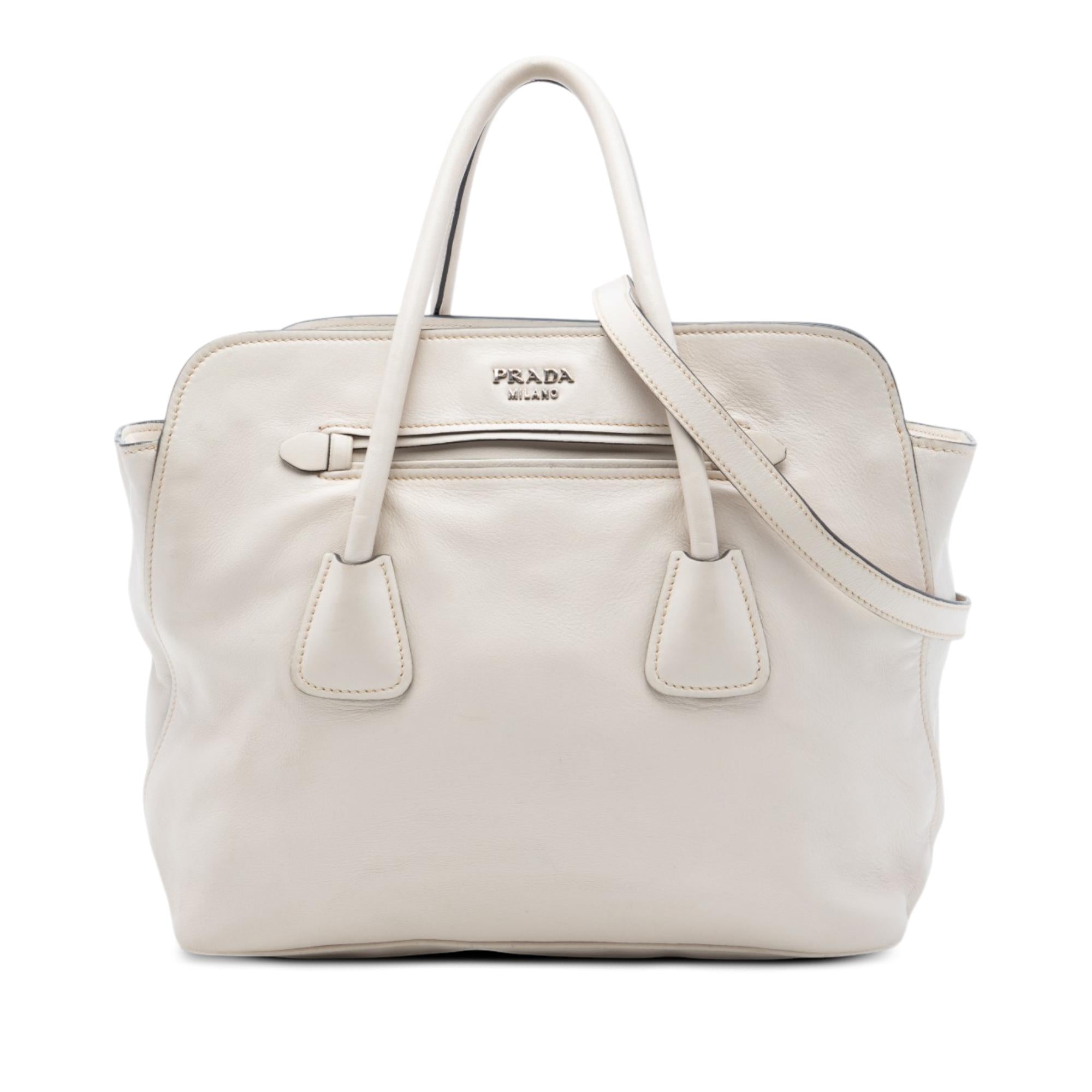 Prada Soft Calf Convertible Shopping Tote
