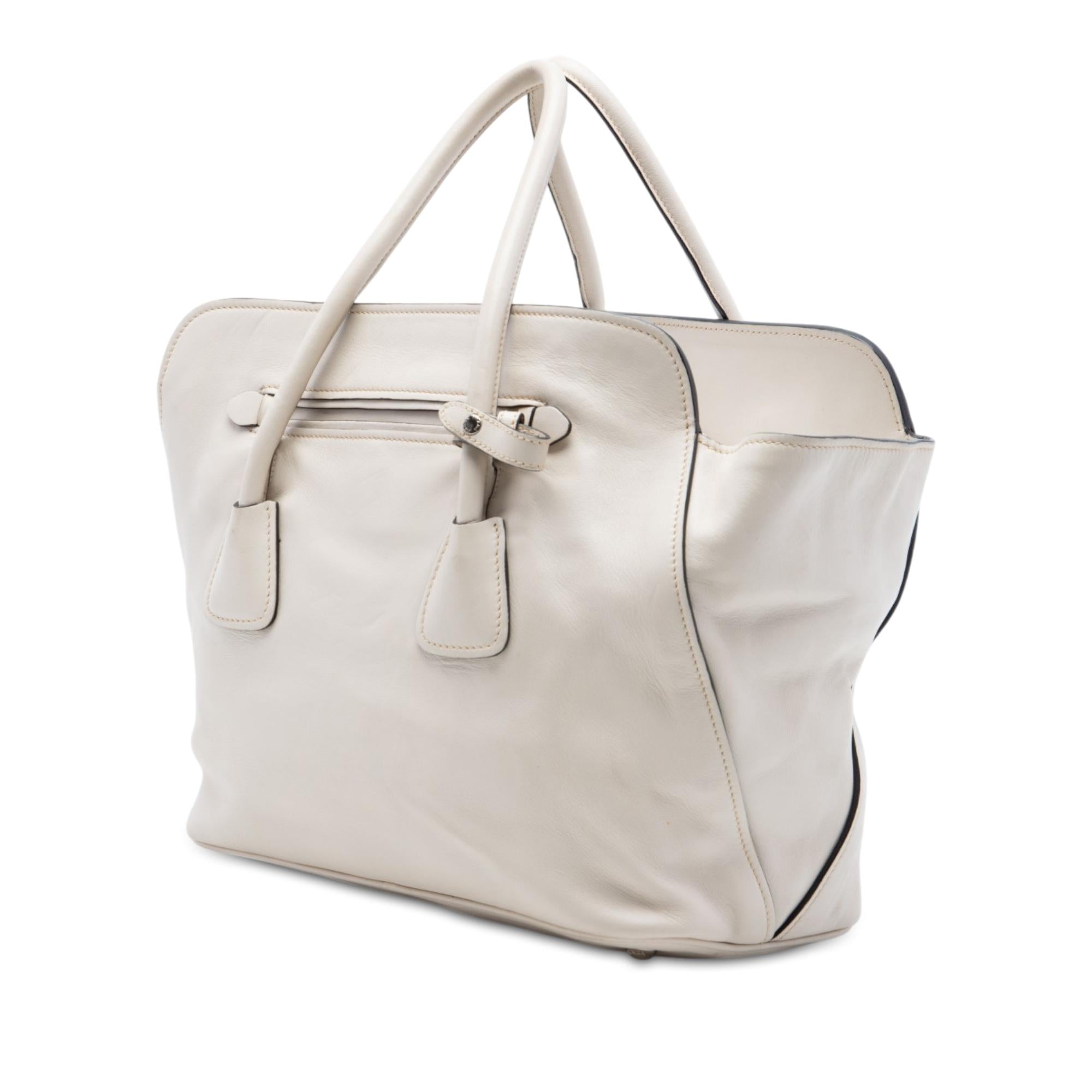 Prada Soft Calf Convertible Shopping Tote