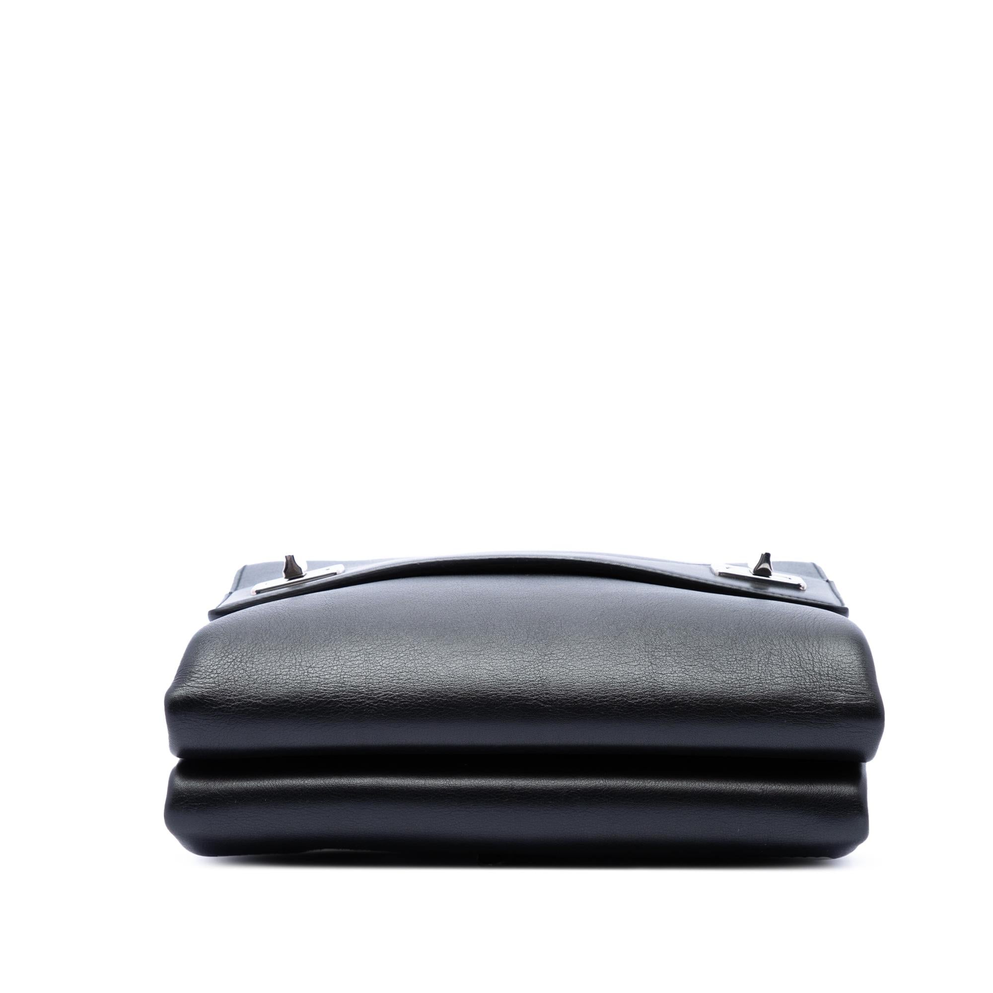 Prada Soft Calf Double Turnlock Satchel