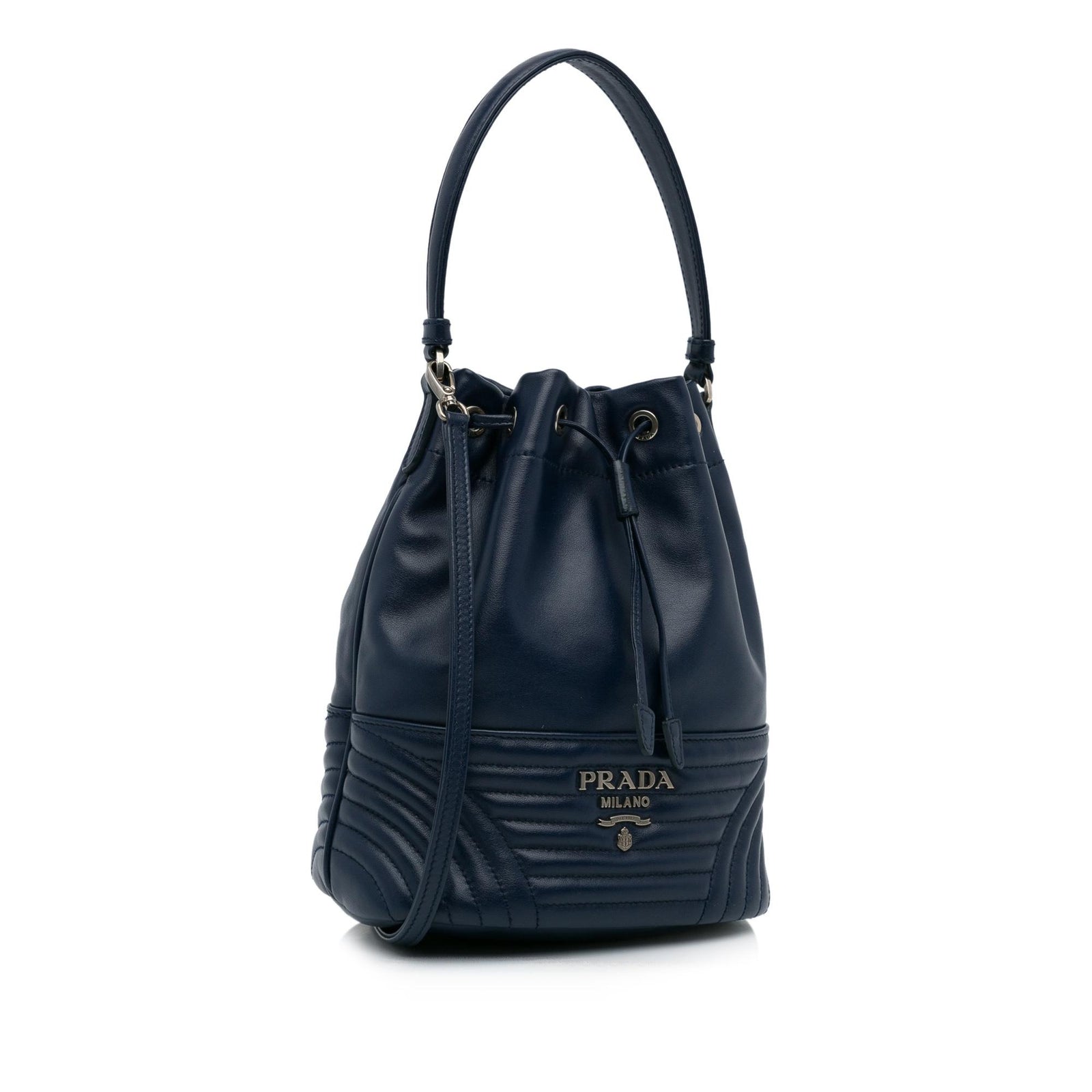 Prada Soft Calf Impunture Diagramme Bucket Bag SHG xRSXDM LuxeDH