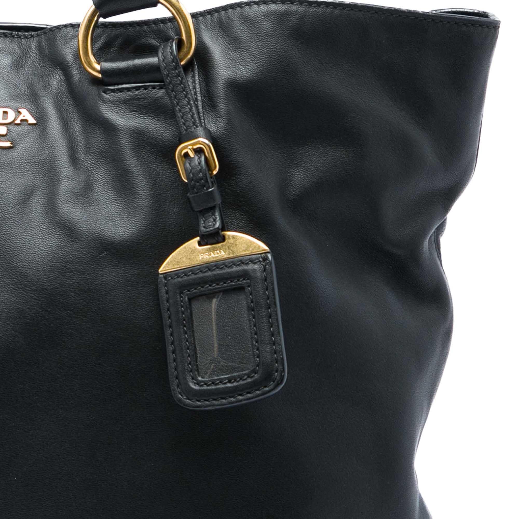 Prada Soft Calf Open Convertible Tote