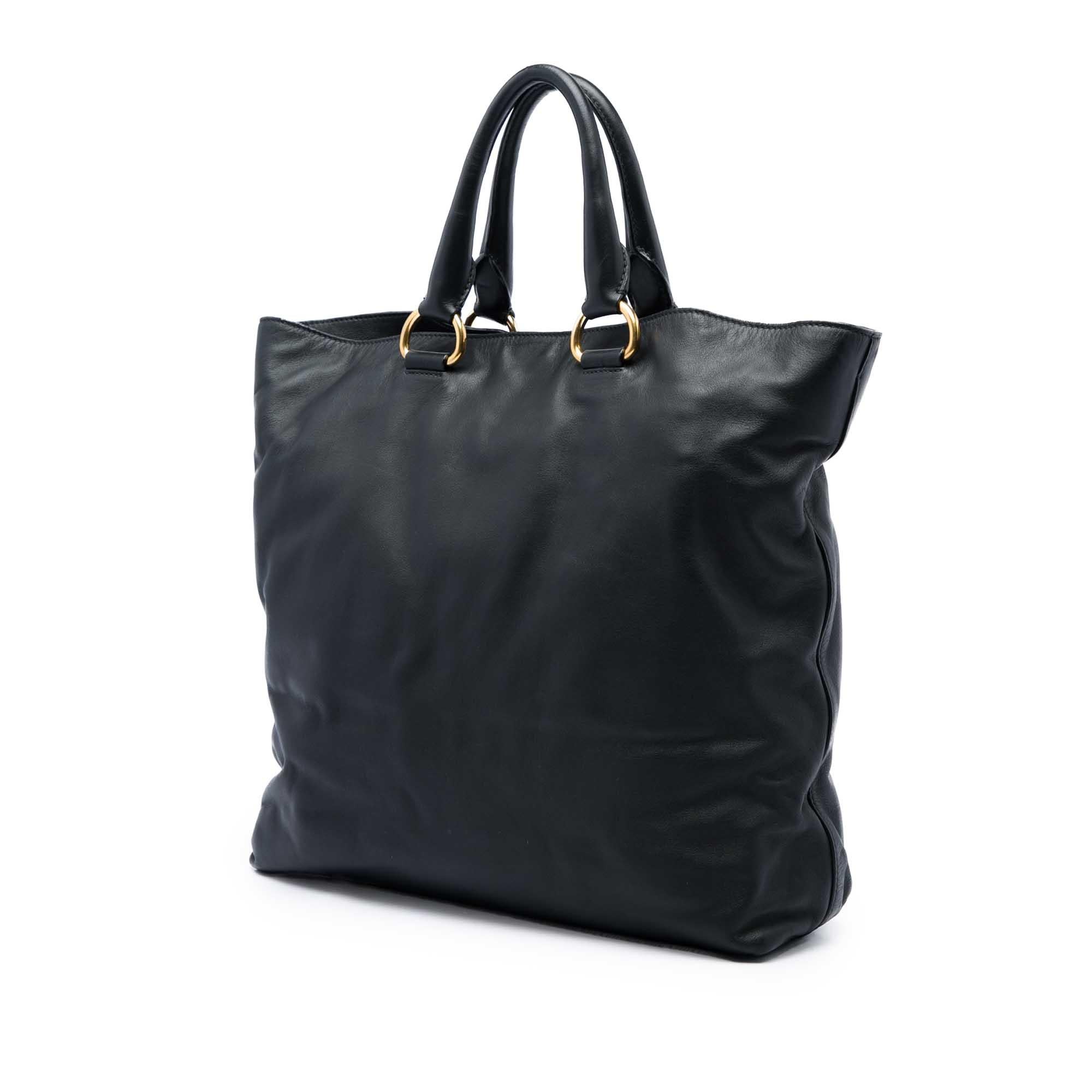 Prada Soft Calf Open Convertible Tote