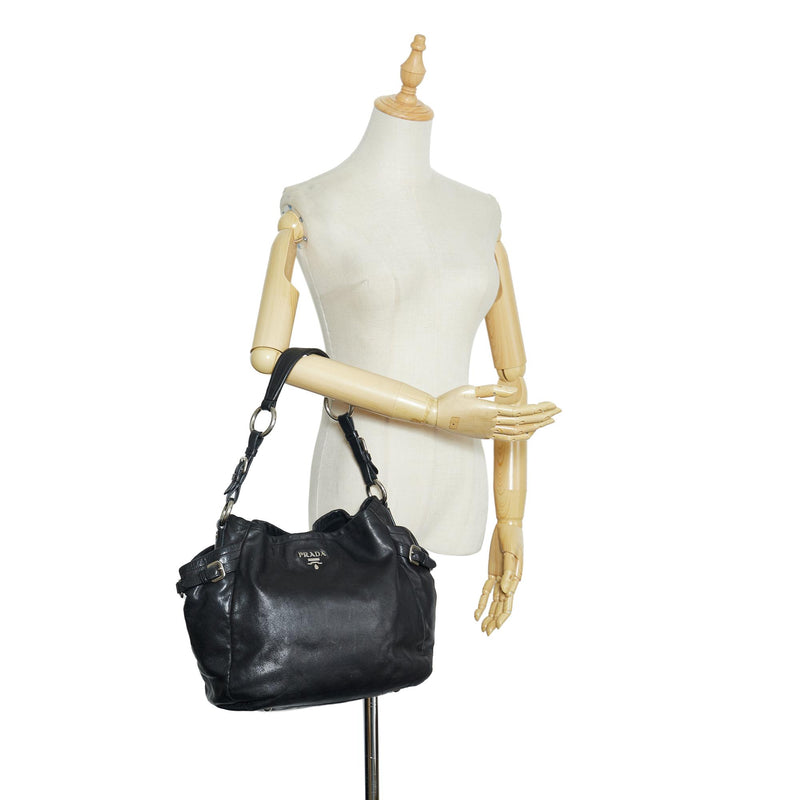 Prada Soft Calf Side Pocket Shoulder Bag (SHG-ZwCuzX)