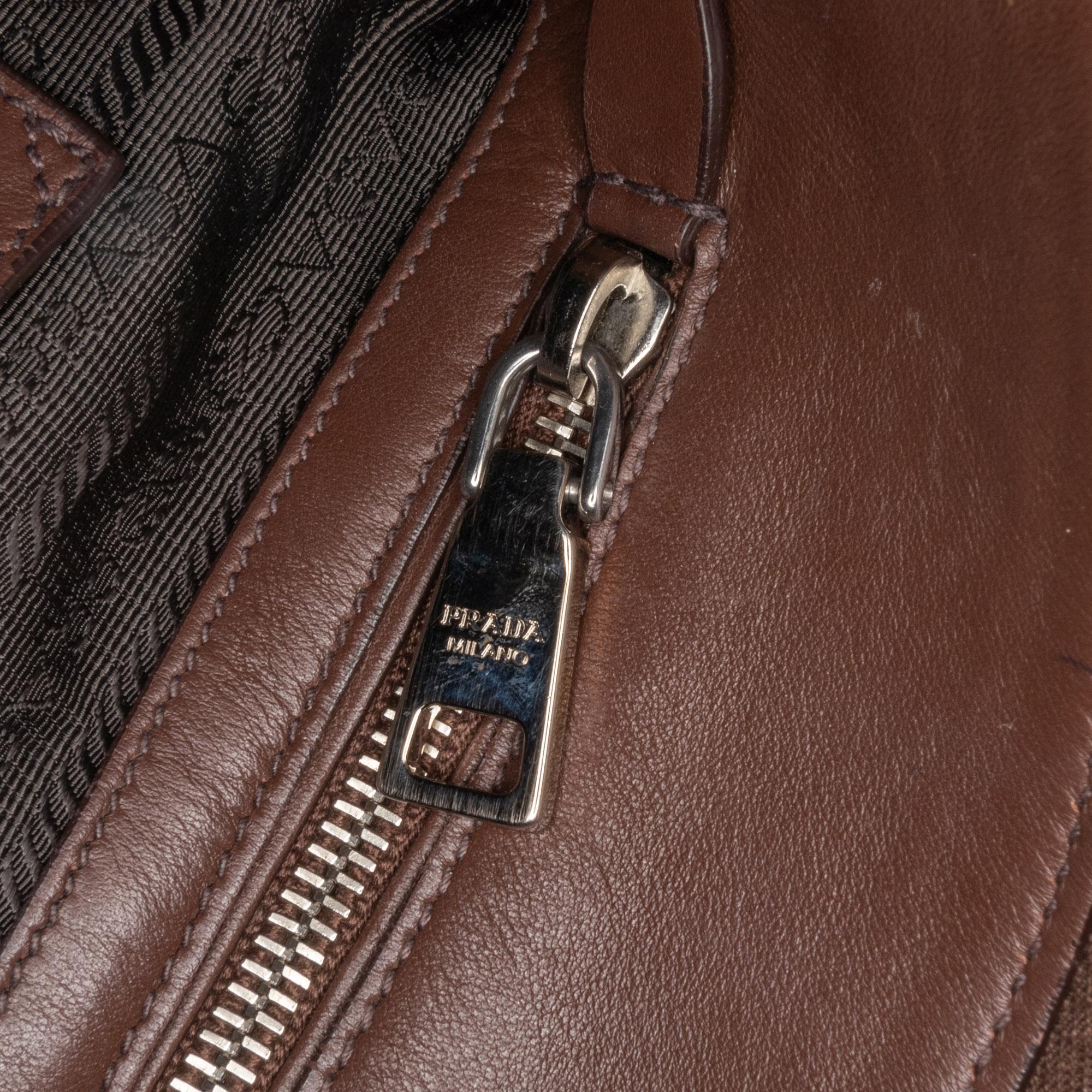 Prada Soft Calf Side Zip Hobo