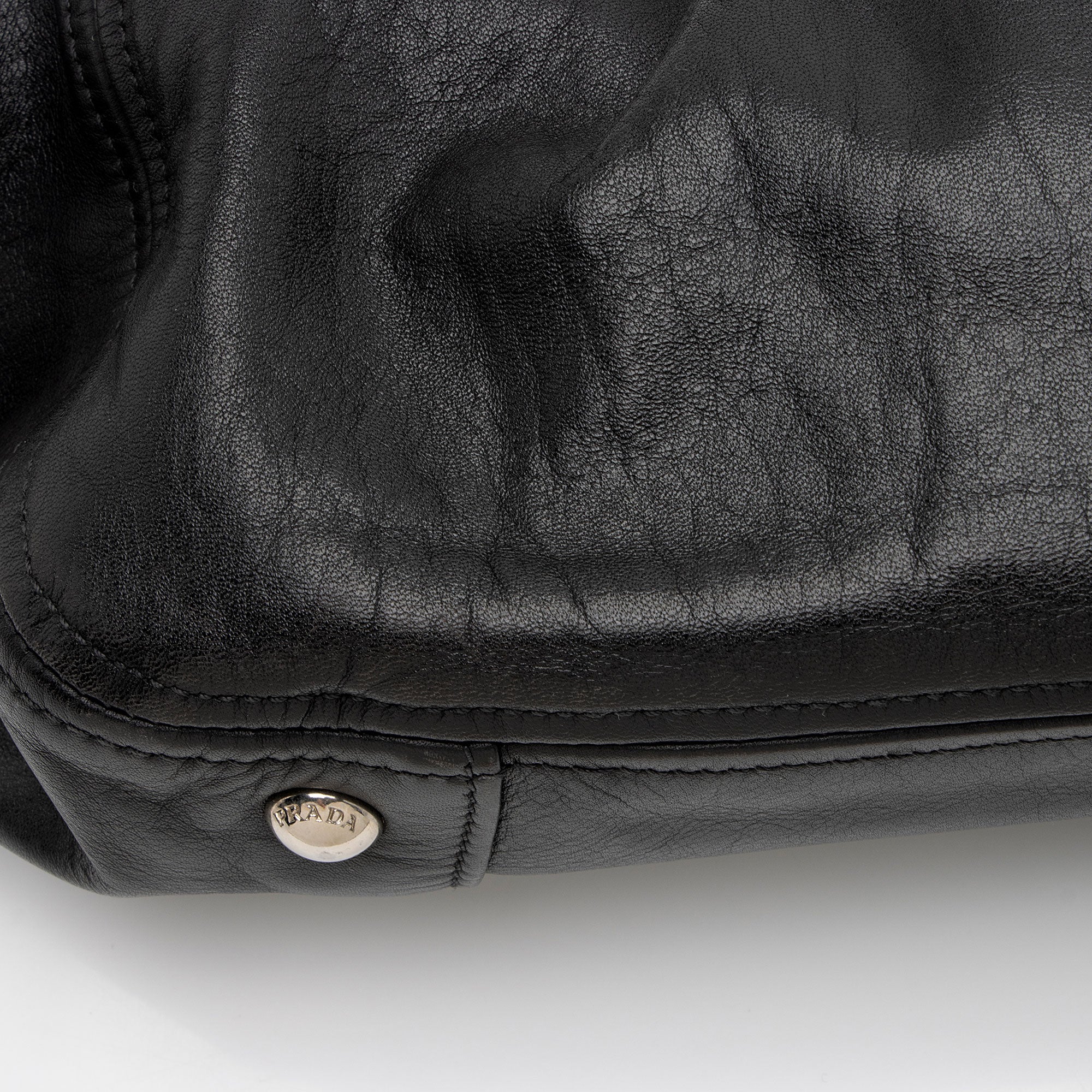 Prada Soft Calf Buckle Satchel