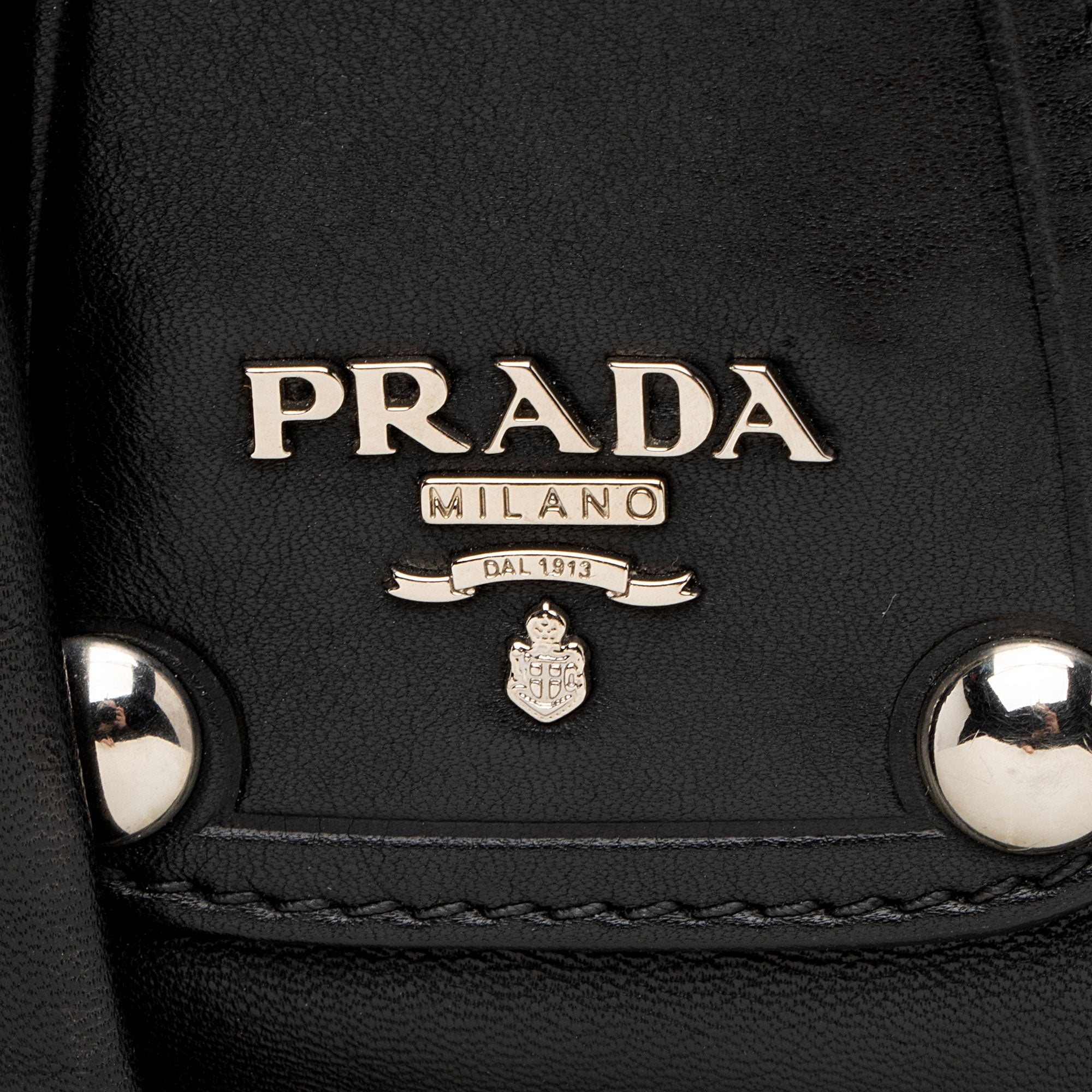 Prada Soft Calf Buckle Satchel