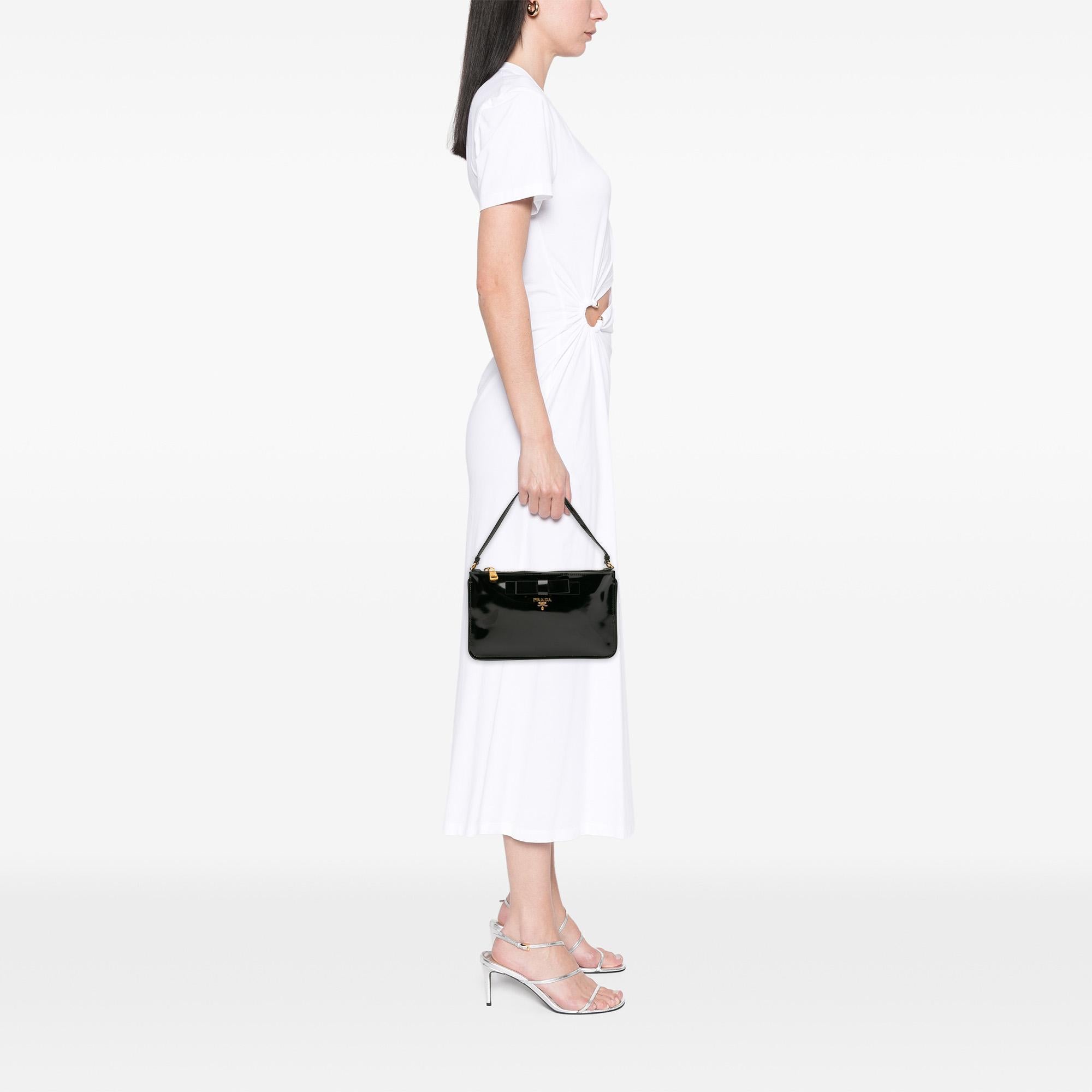 Prada Spazzolato Bow Pochette