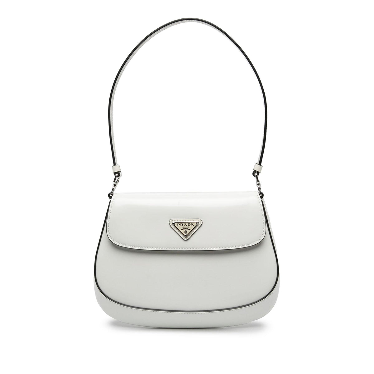 Prada Spazzolato Leather Cleo Flap Shoulder Bag