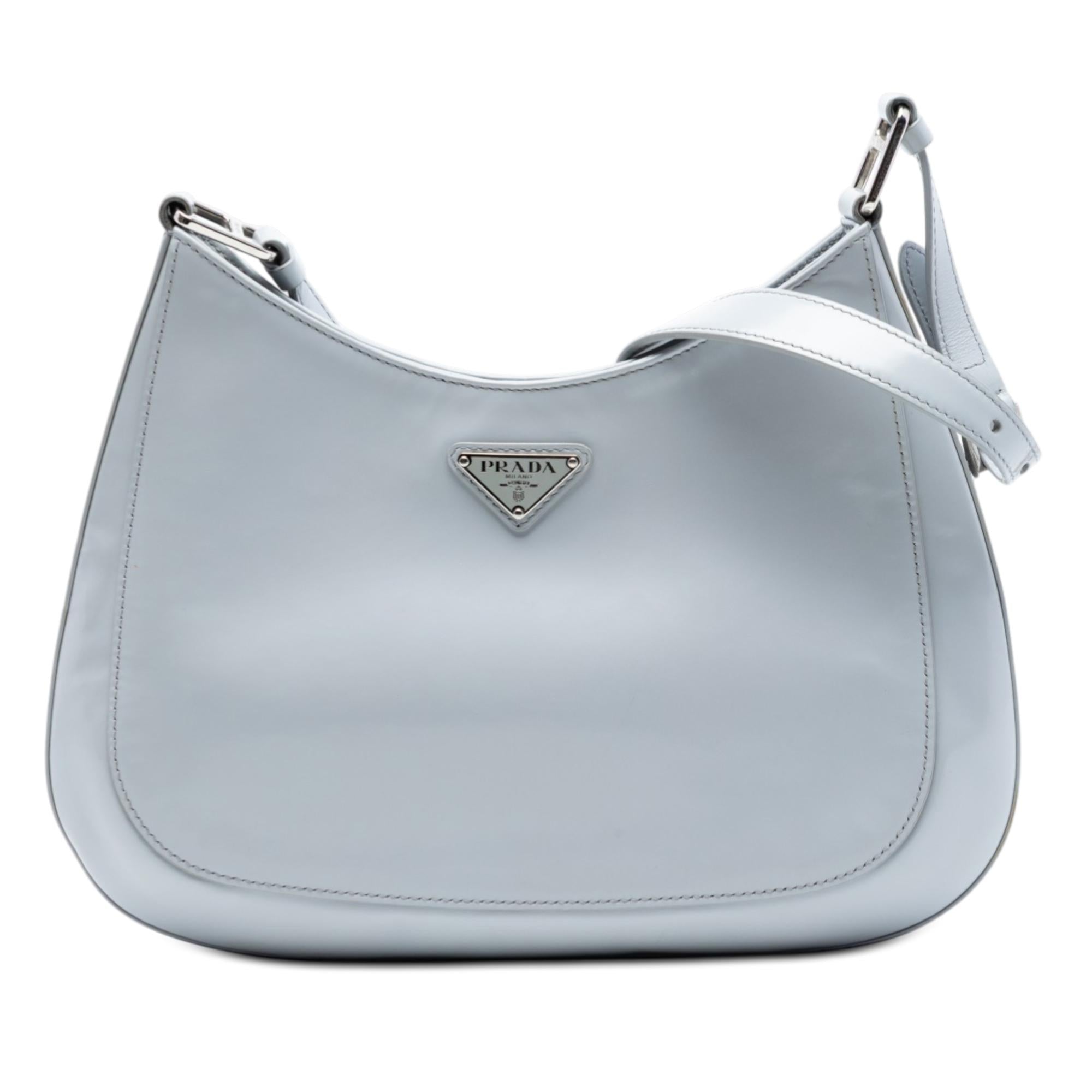 Prada Spazzolato Leather Cleo Shoulder Bag