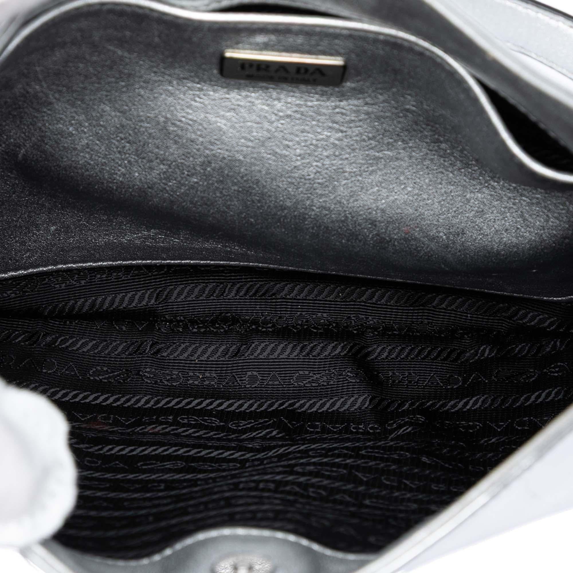 Prada Spazzolato Leather Cleo Shoulder Bag
