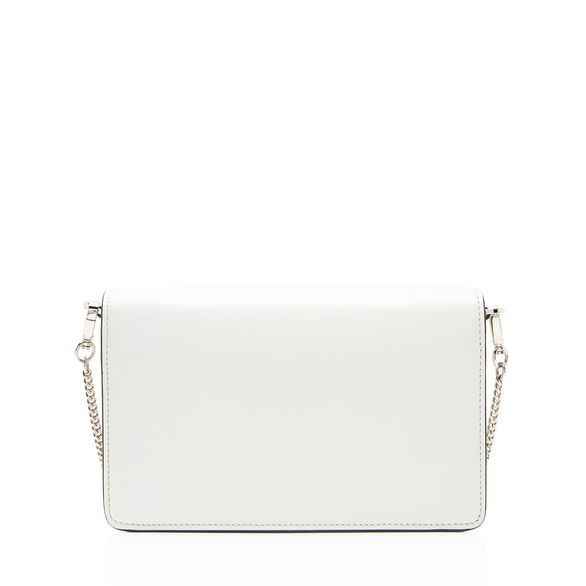 Prada Spazzolato Leather Triangle Chain Shoulder Bag