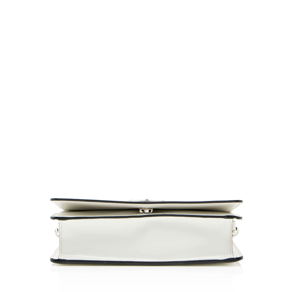 Prada Spazzolato Leather Triangle Chain Shoulder Bag