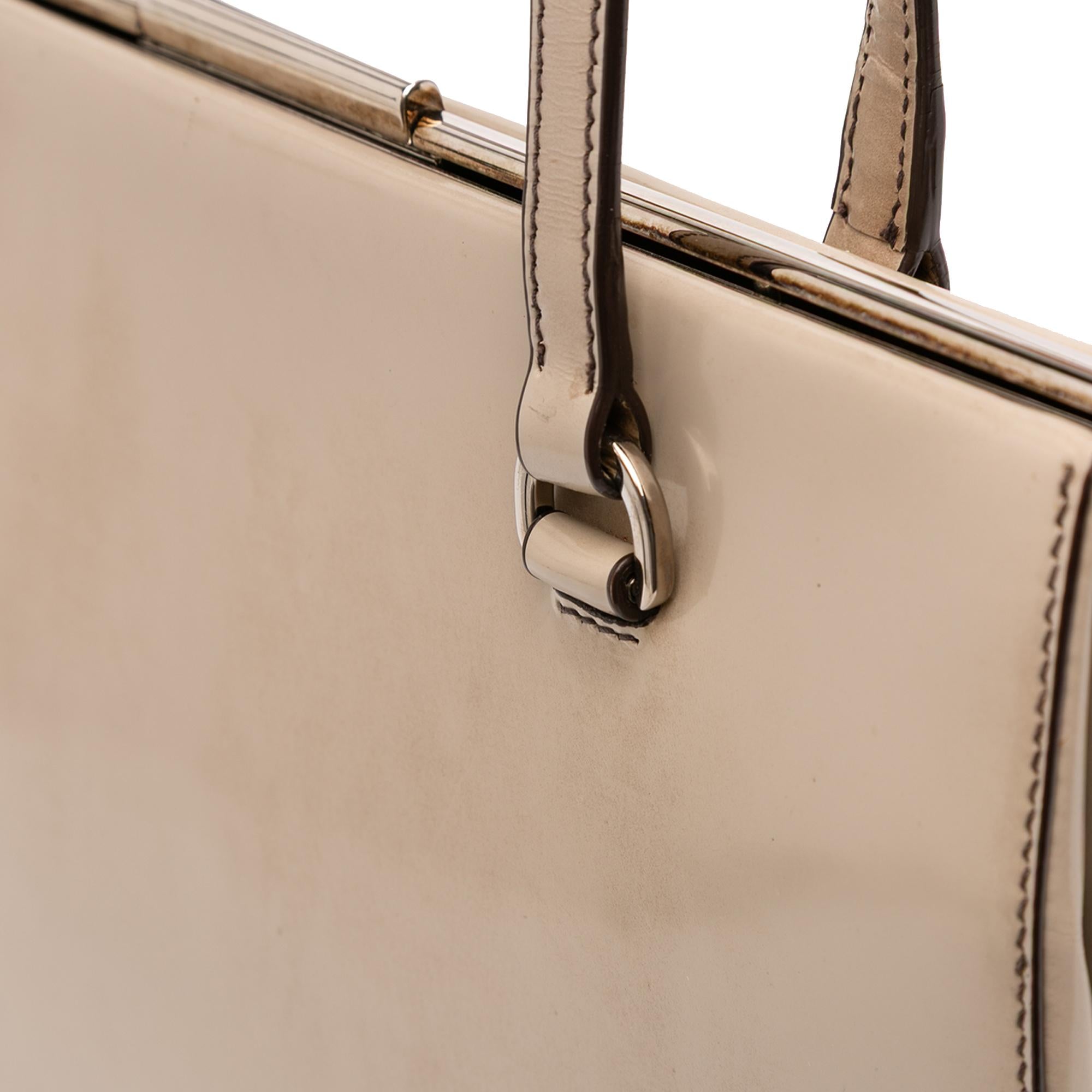 Prada Spazzolato Logo Frame Shoulder Bag