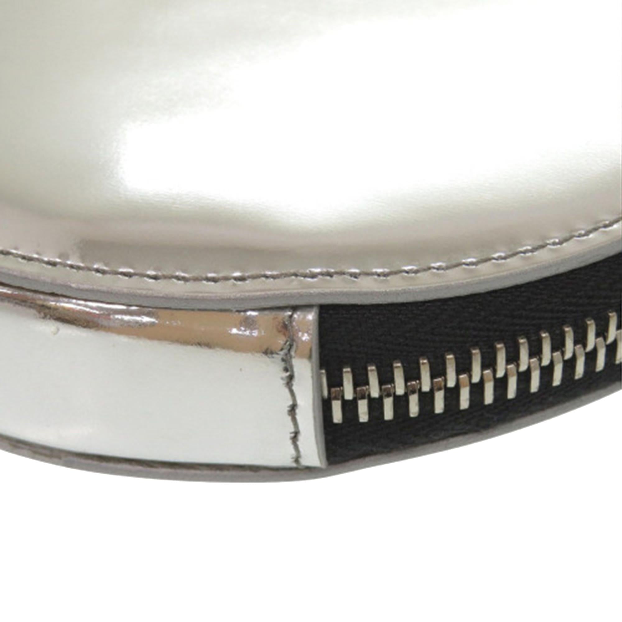 Prada Spazzolato Round Chain Coin Crossbody