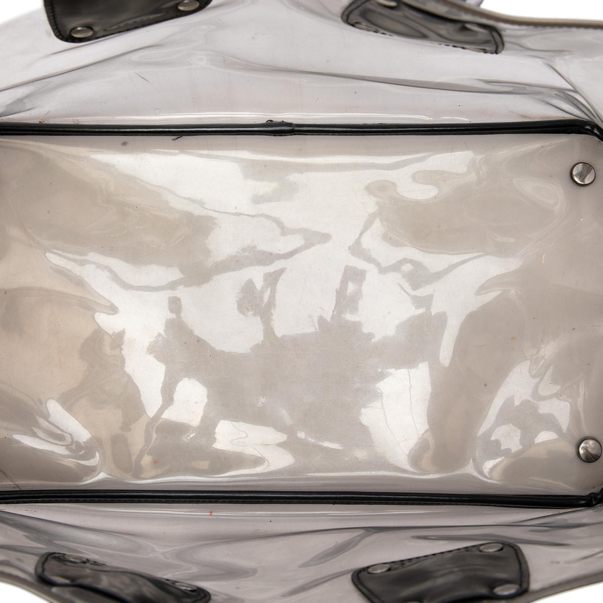 Prada Spazzolato Trimmed PVC Tote