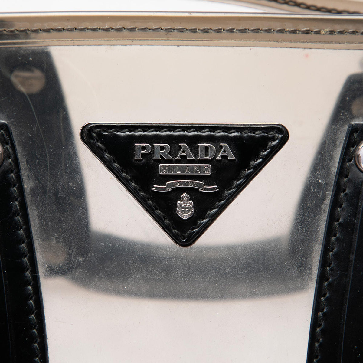 Prada Spazzolato Trimmed PVC Tote