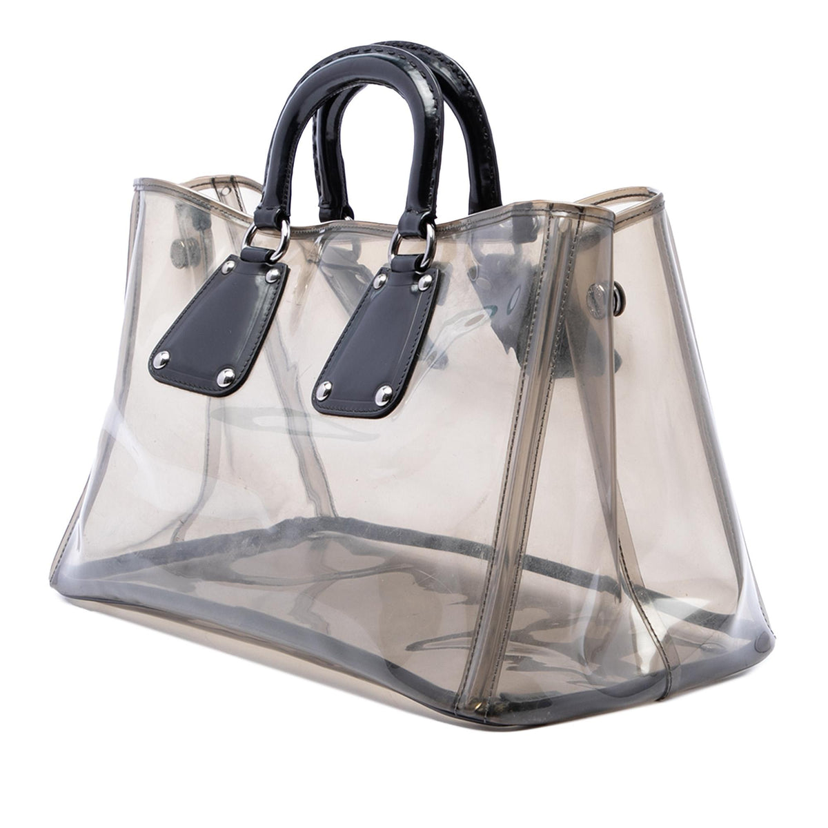 Prada Spazzolato Trimmed PVC Tote