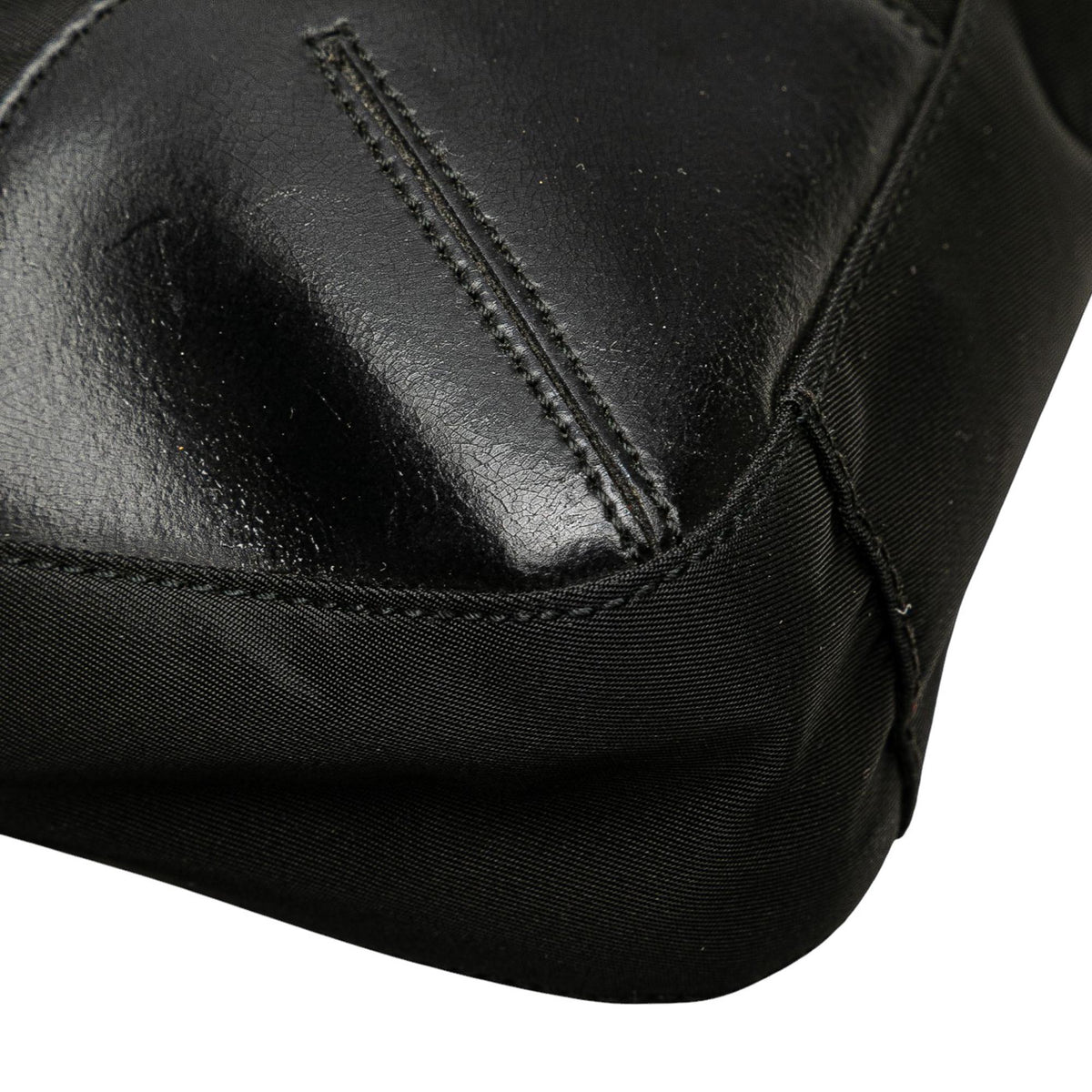 Prada Spazzolato Trimmed Tessuto Tote