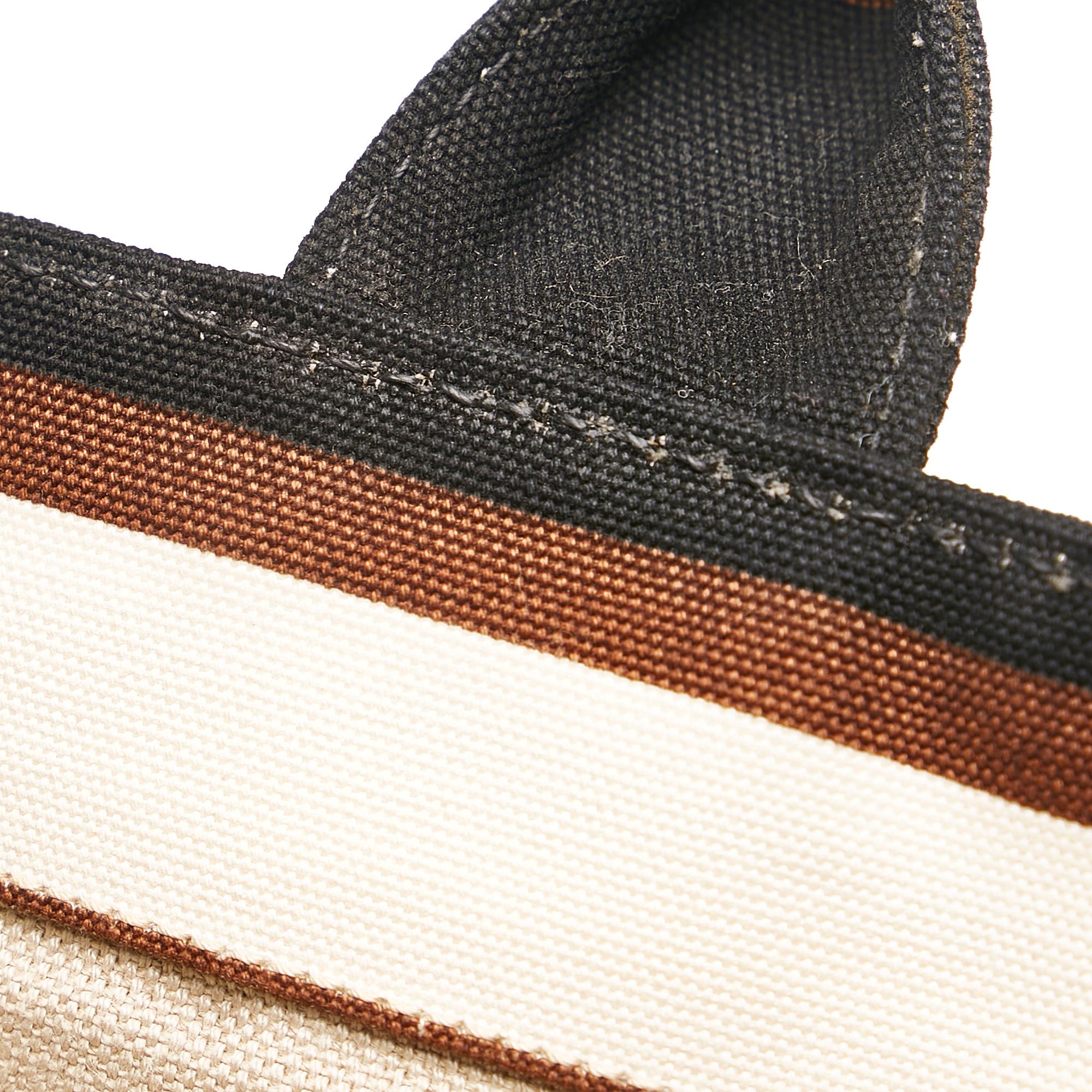 Prada Striped Canapa Handbag (SHG-35845)