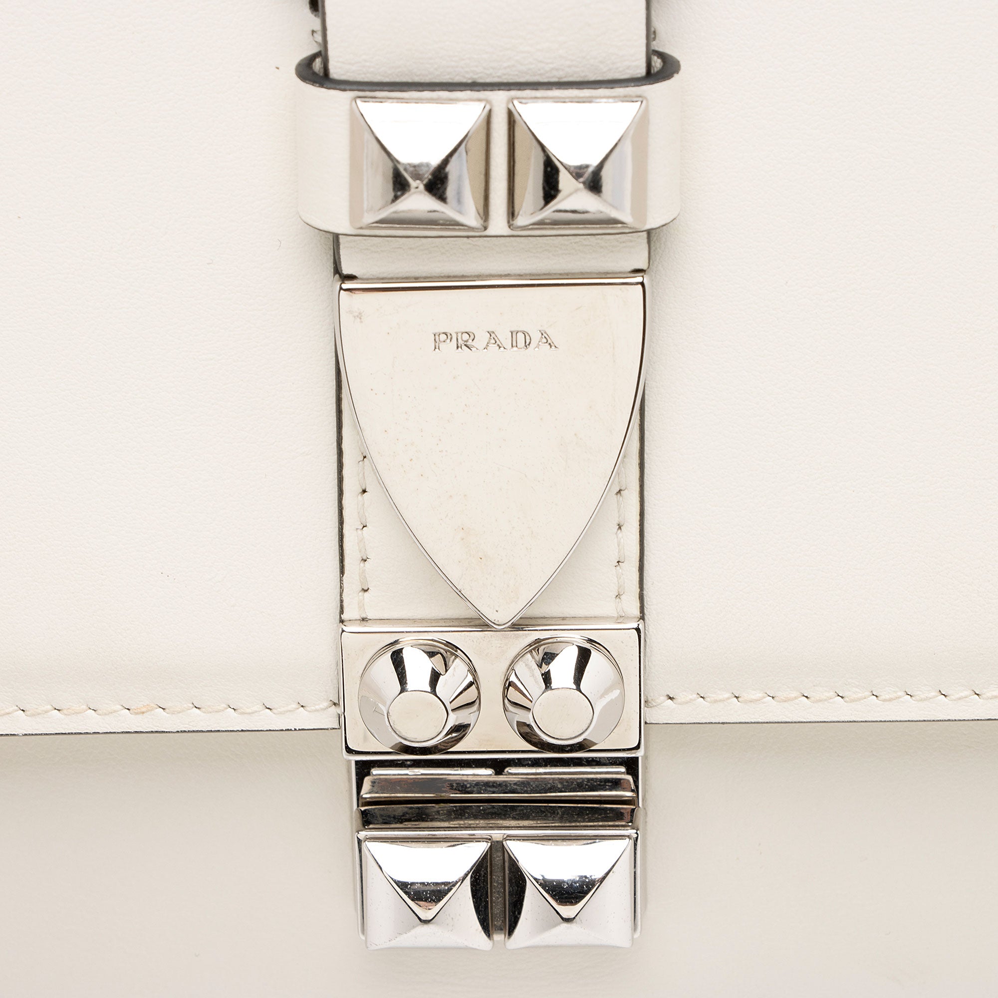 Prada Studded Calfskin Elektra Small Shoulder Bag