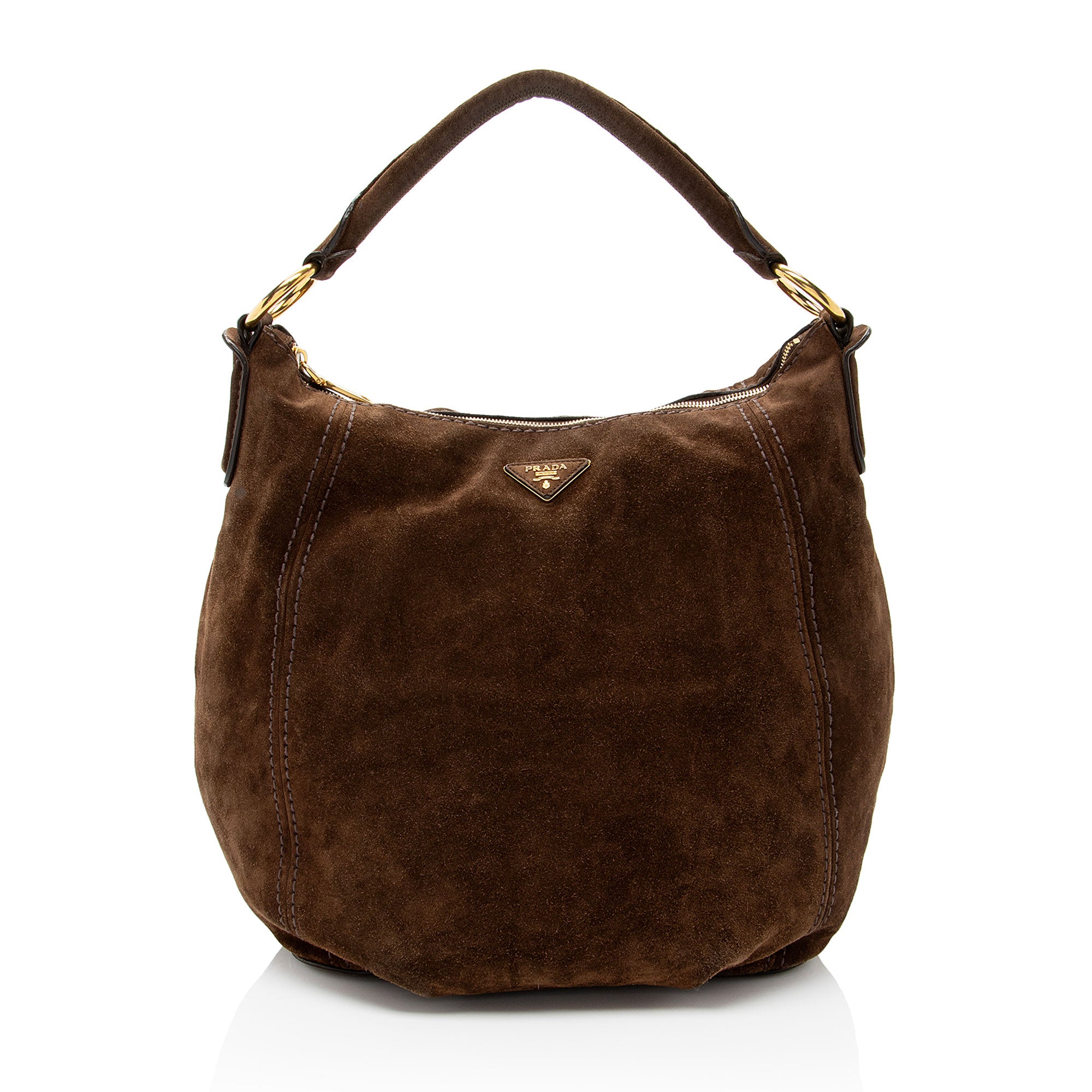 Prada Scamosciato Suede Hobo (SHF-hH2jDe)