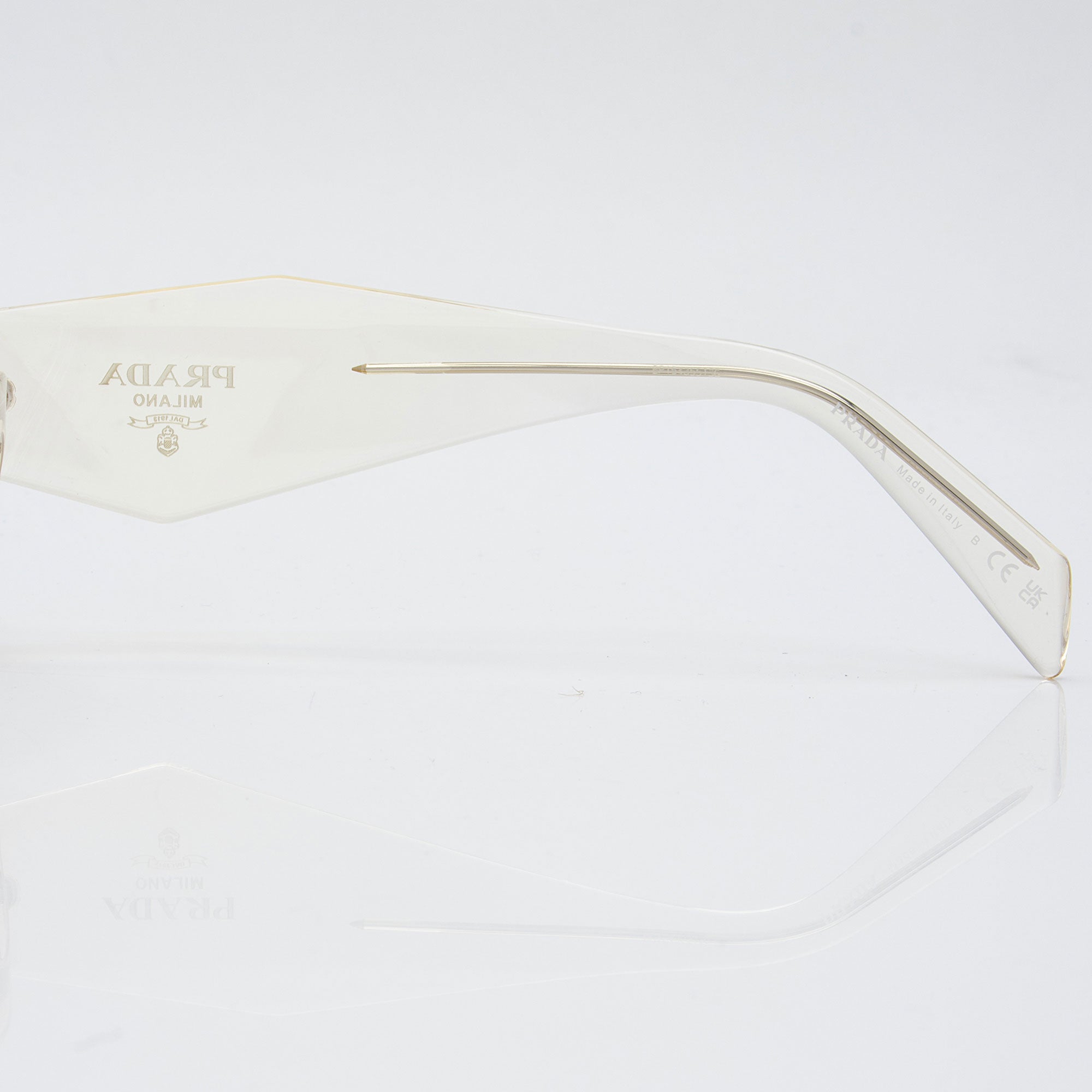 Prada Symbole Translucent Rectangular Sunglasses