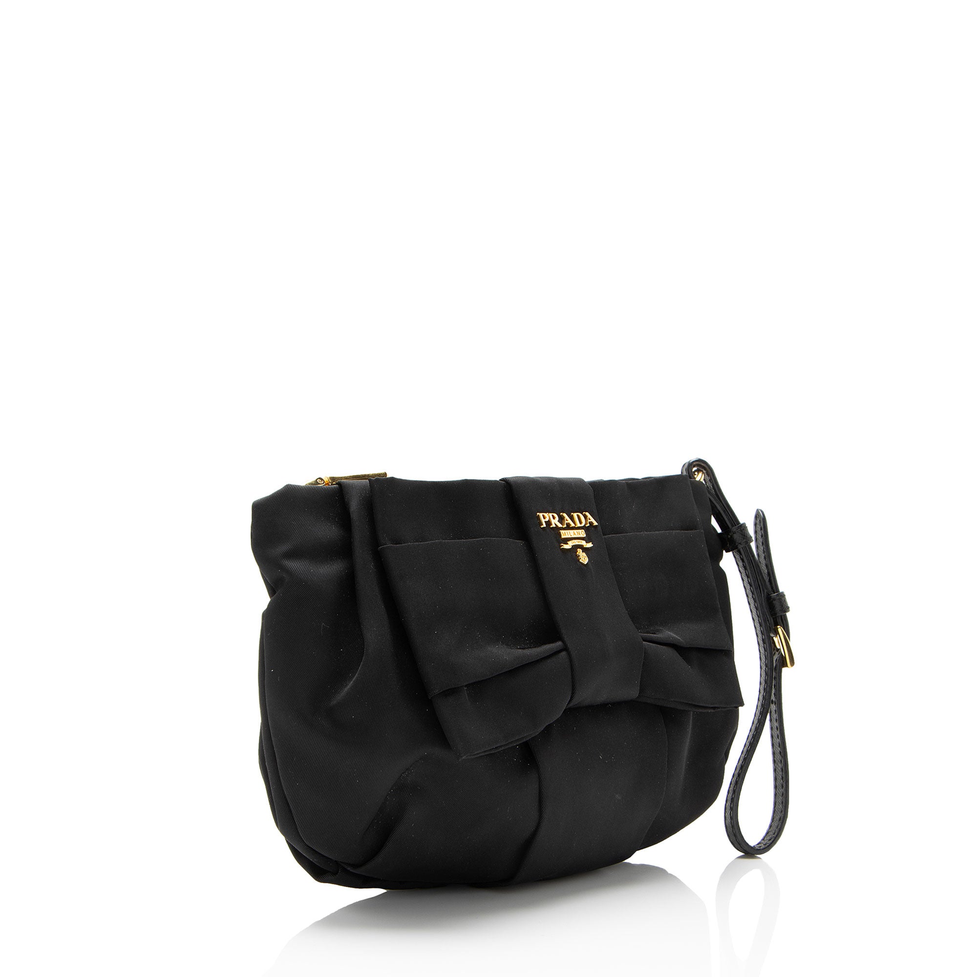 Prada Tessuto Bow Wristlet