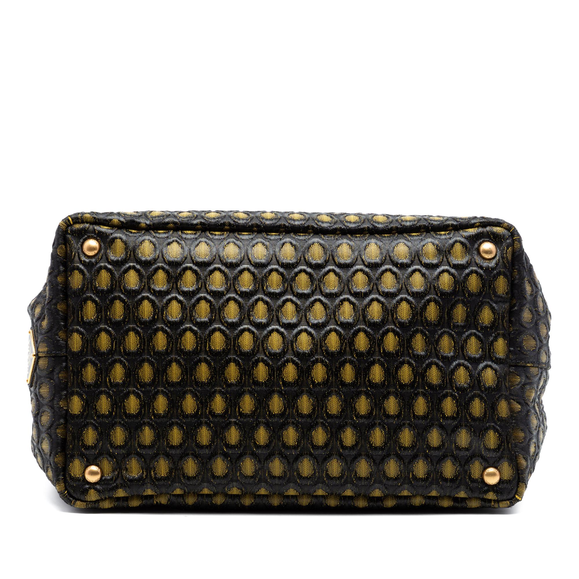 Prada Tessuto Broccato Canapa Tote