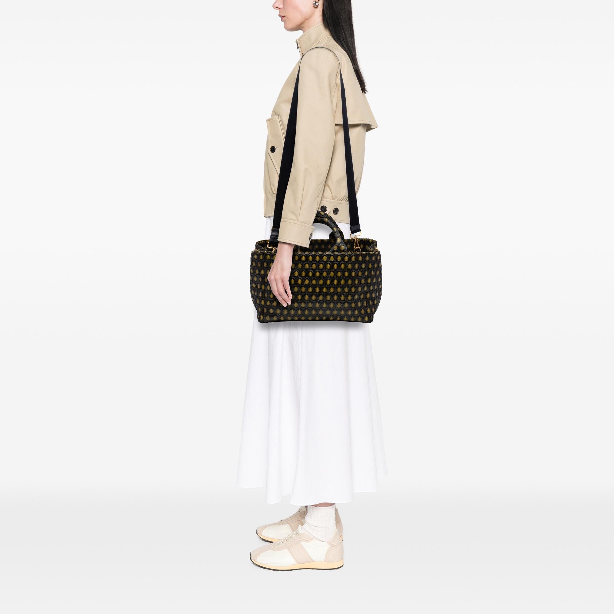 Prada Tessuto Broccato Canapa Tote