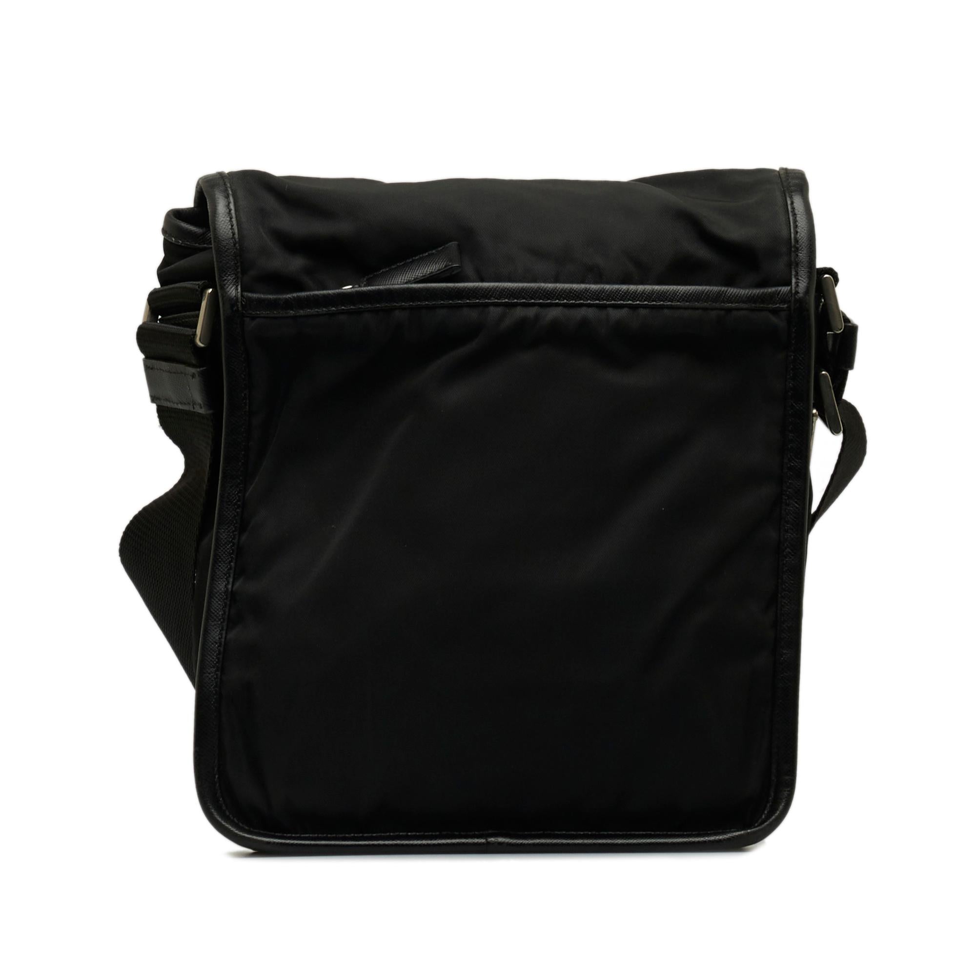 Prada Tessuto Buckle Messenger Bag