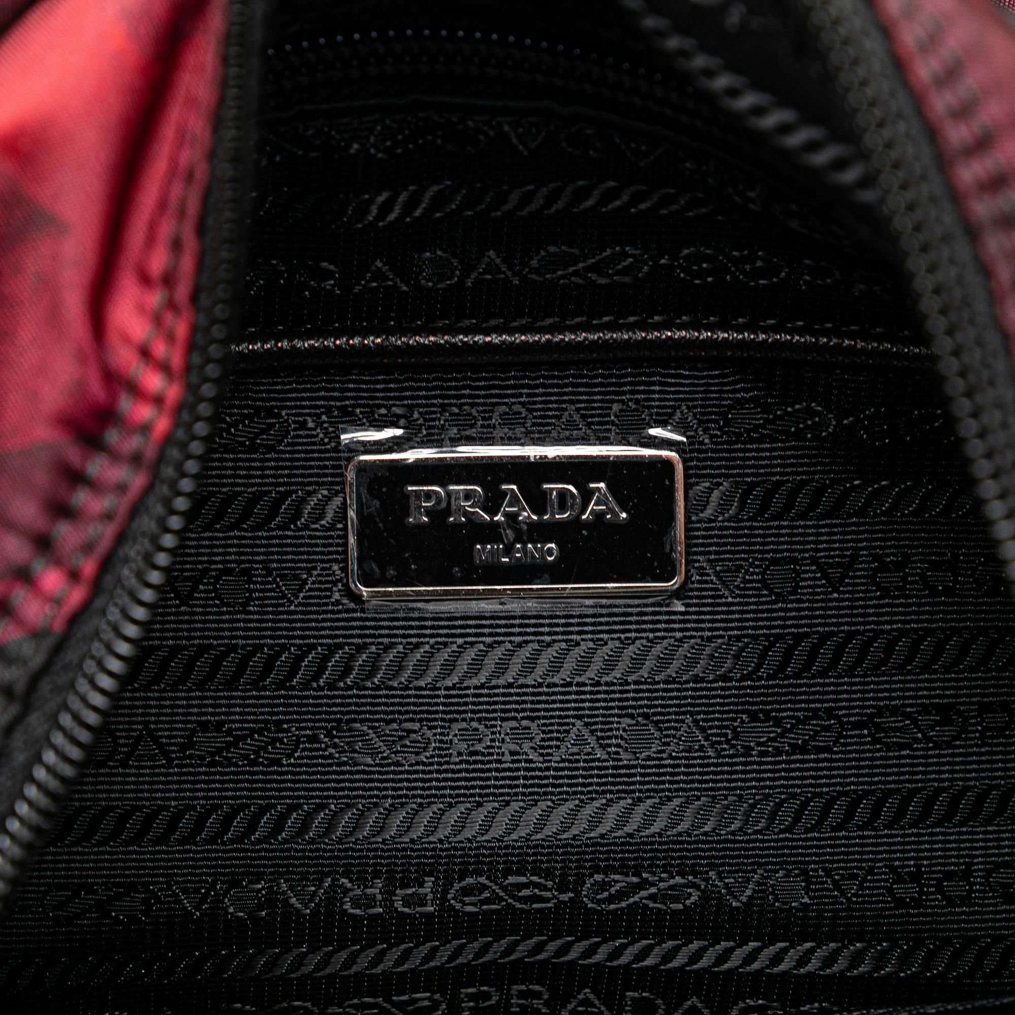 Prada Tessuto Camouflage Zip Double Buckle Messenger Bag (SHG-8MueOz)