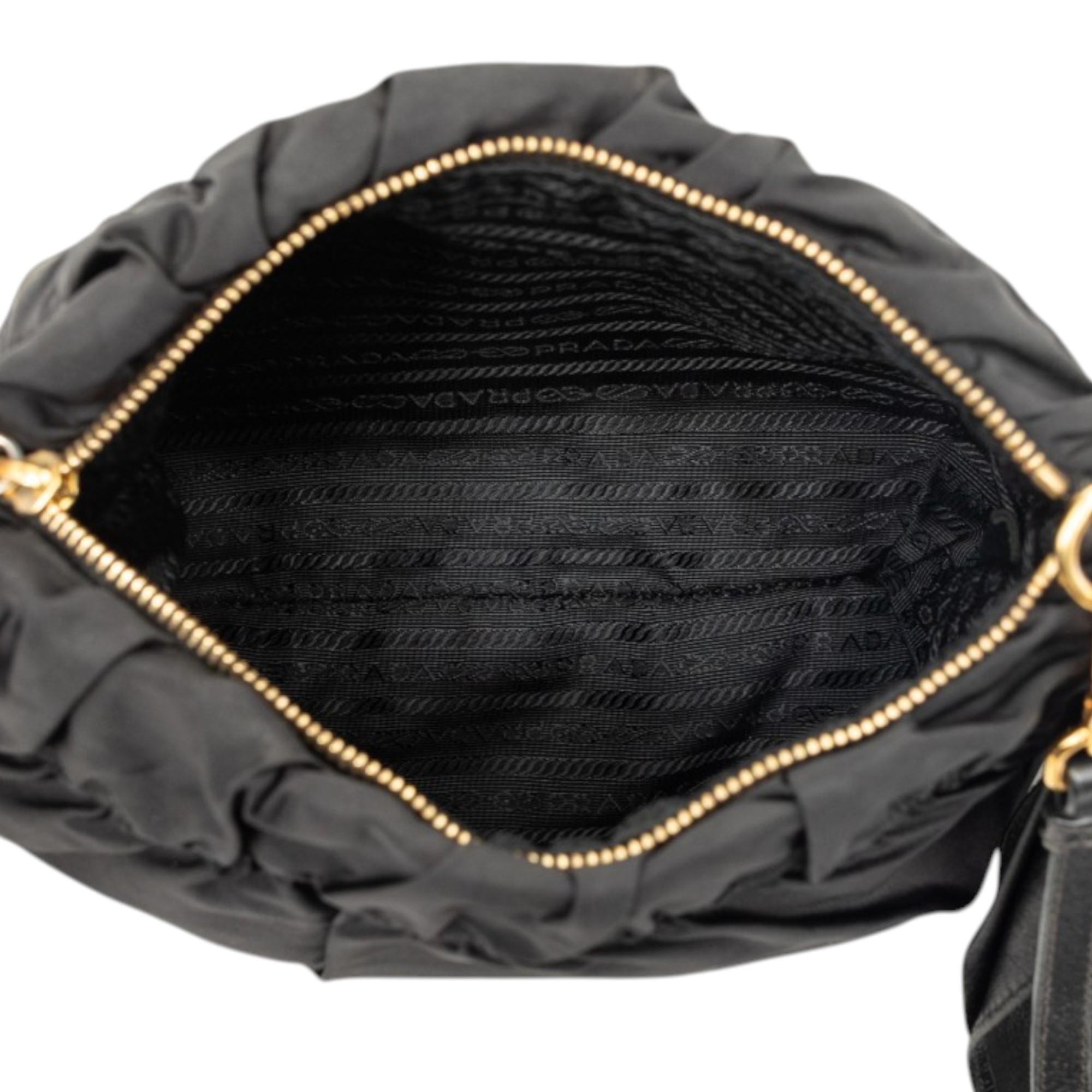 Prada Tessuto Canapa Logo Bow Crossbody