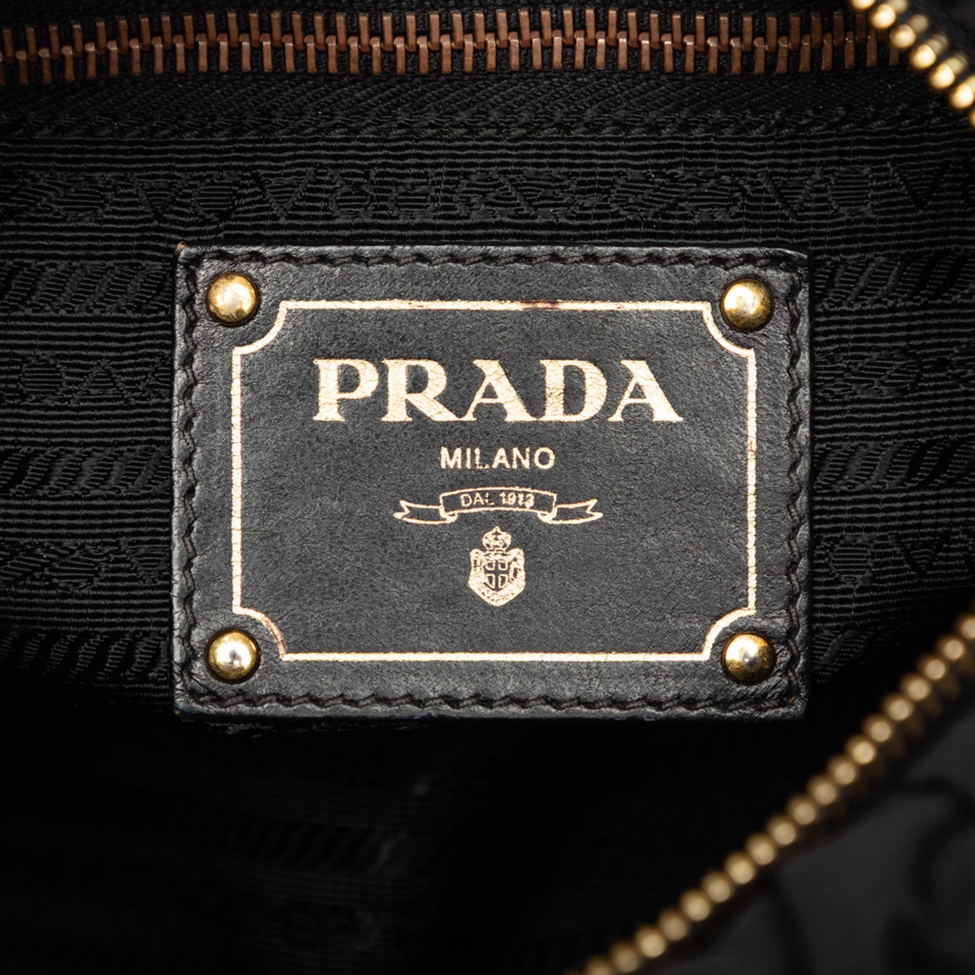 Prada Tessuto Canapa Logo Bow Crossbody