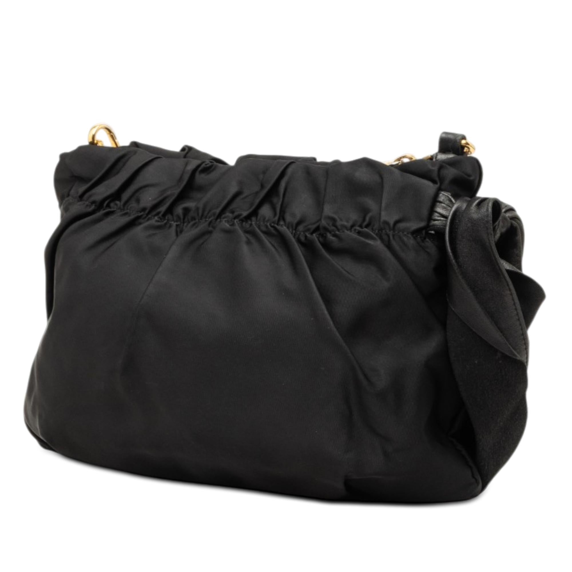 Prada Tessuto Canapa Logo Bow Crossbody