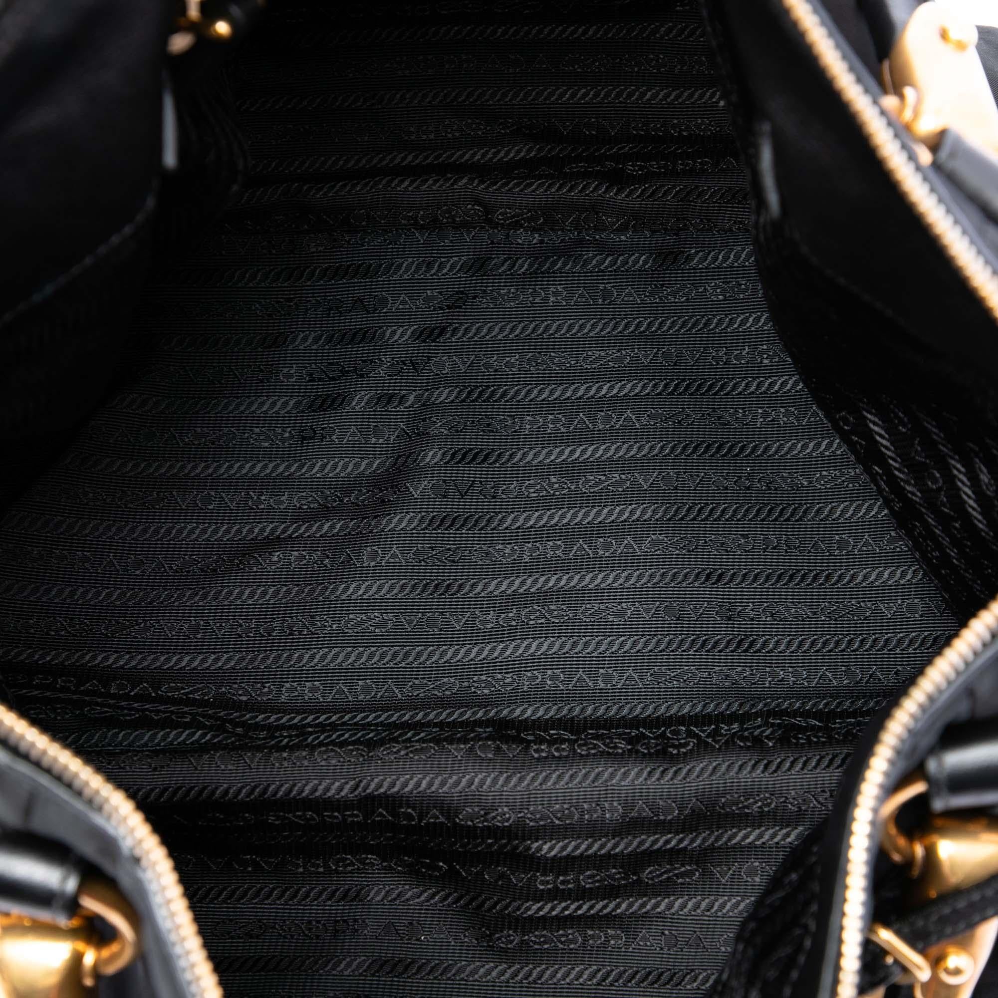 Prada Tessuto Canapa Logo Satchel