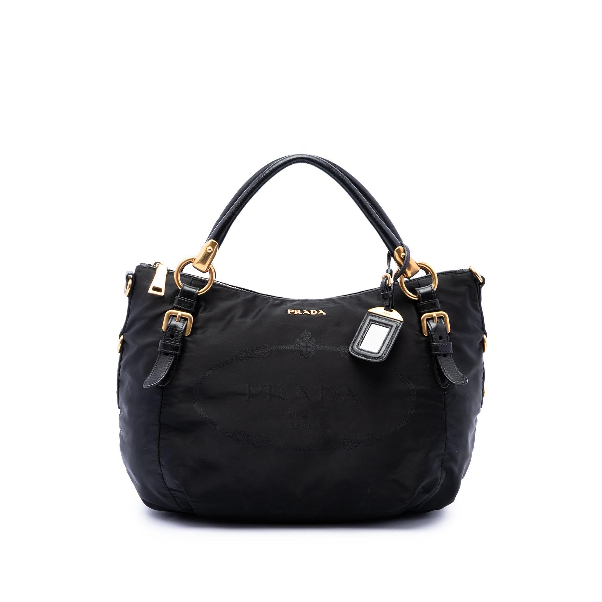 Prada Tessuto Canapa Logo Satchel
