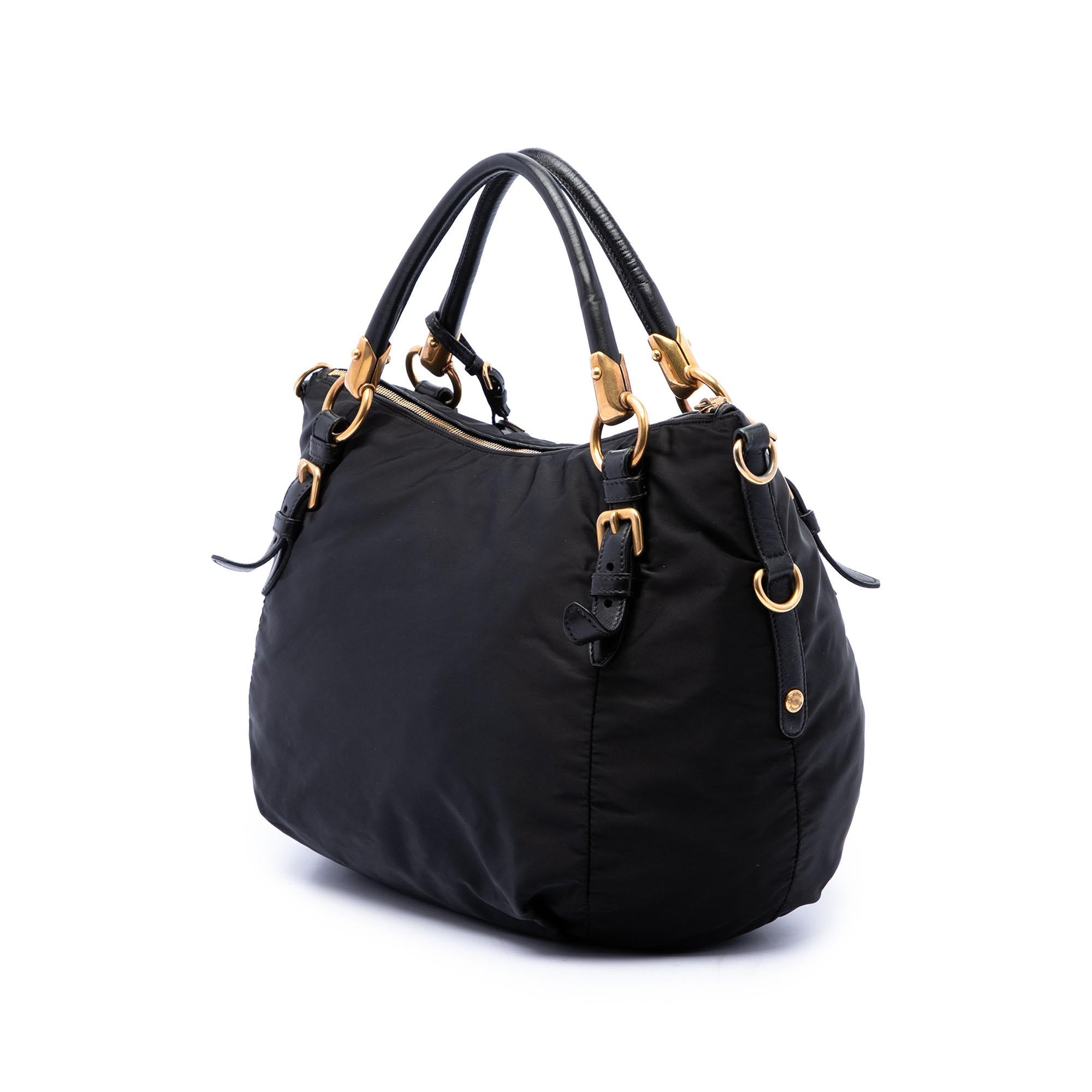 Prada Tessuto Canapa Logo Satchel