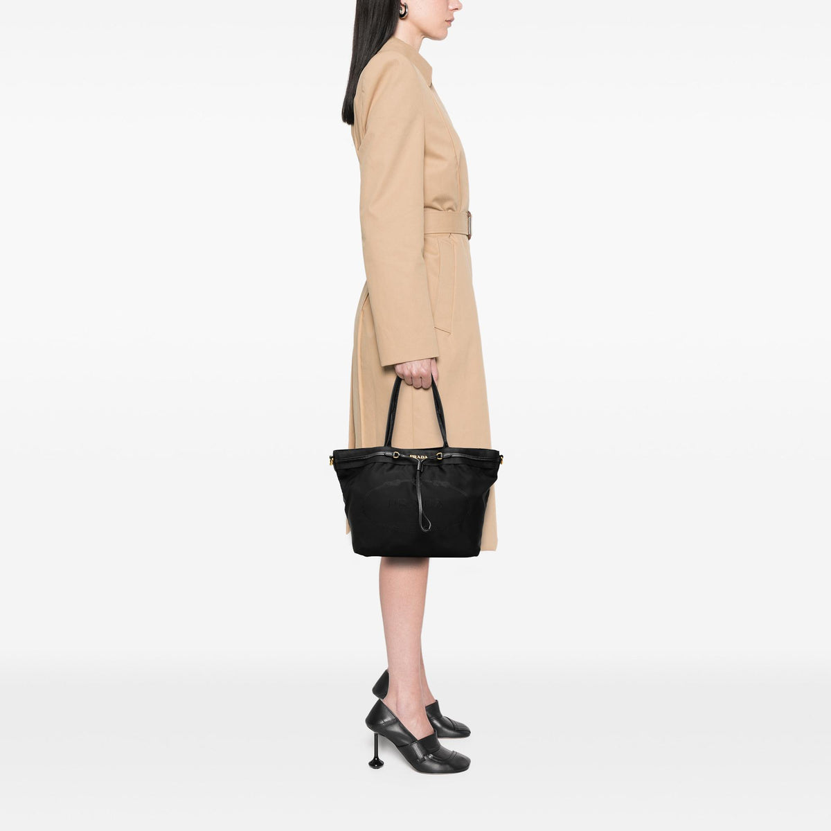 Prada Tessuto Canapa Logo Satchel