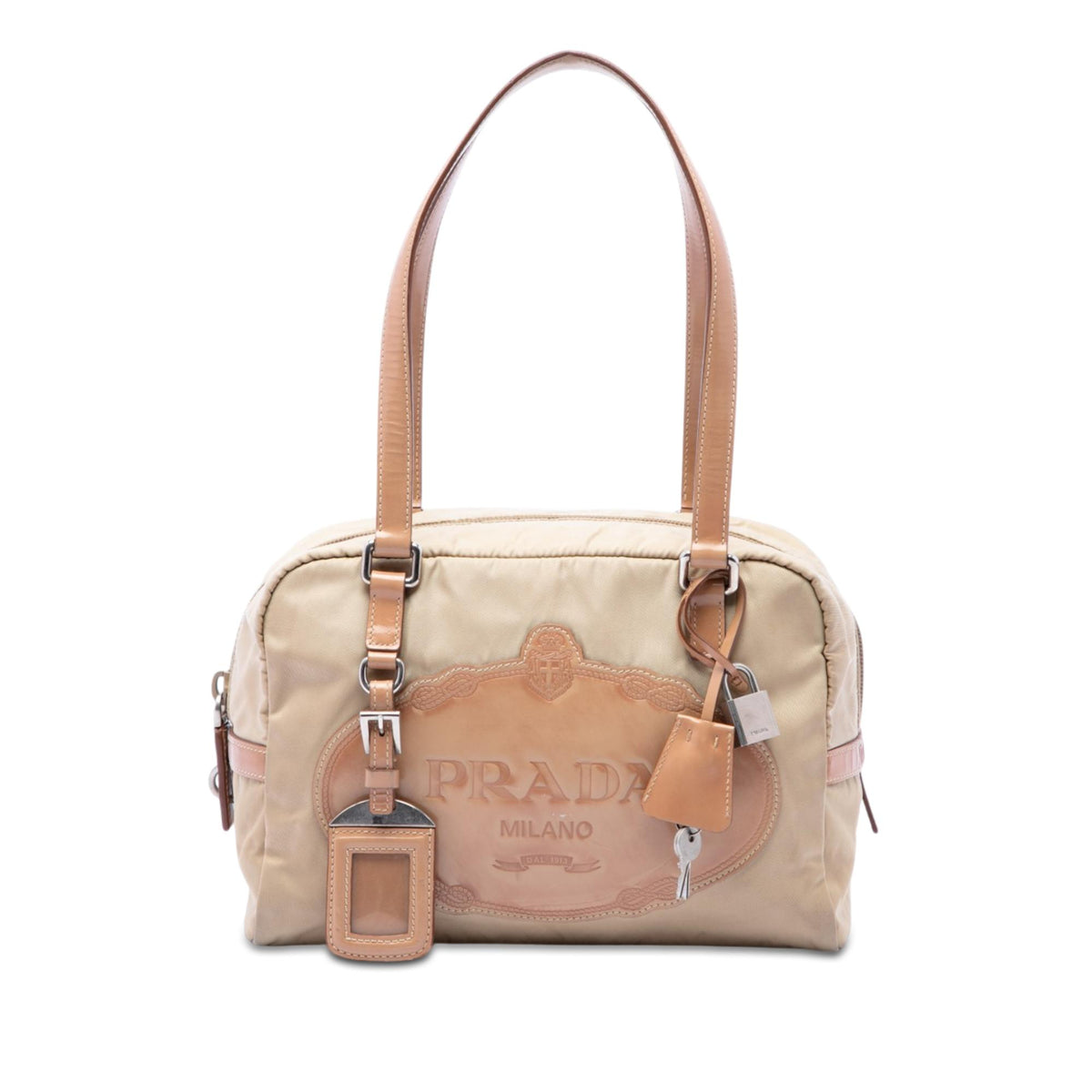 Prada Tessuto Canapa Logo Shoulder Bag