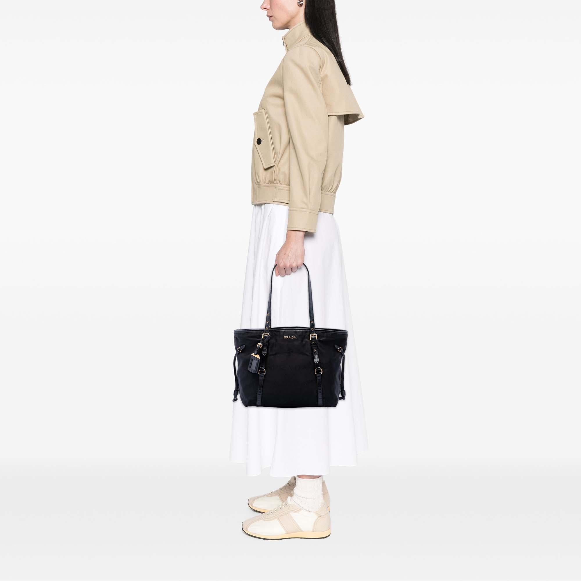 Prada Tessuto Canapa Logo Tote