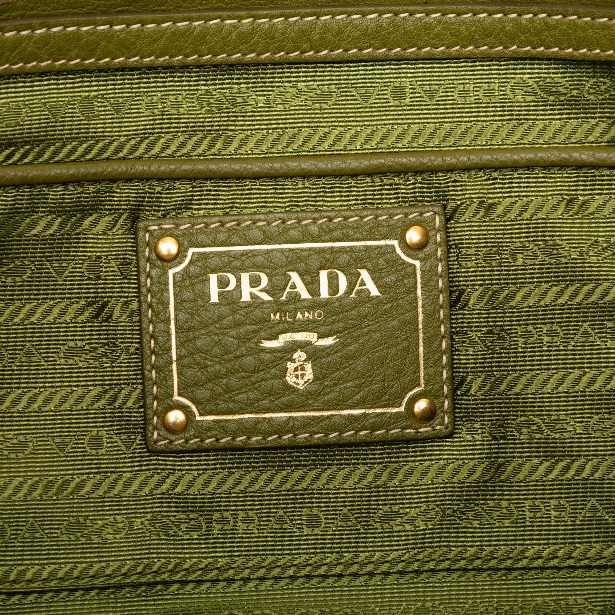 Prada Tessuto Canapa Logo Tote