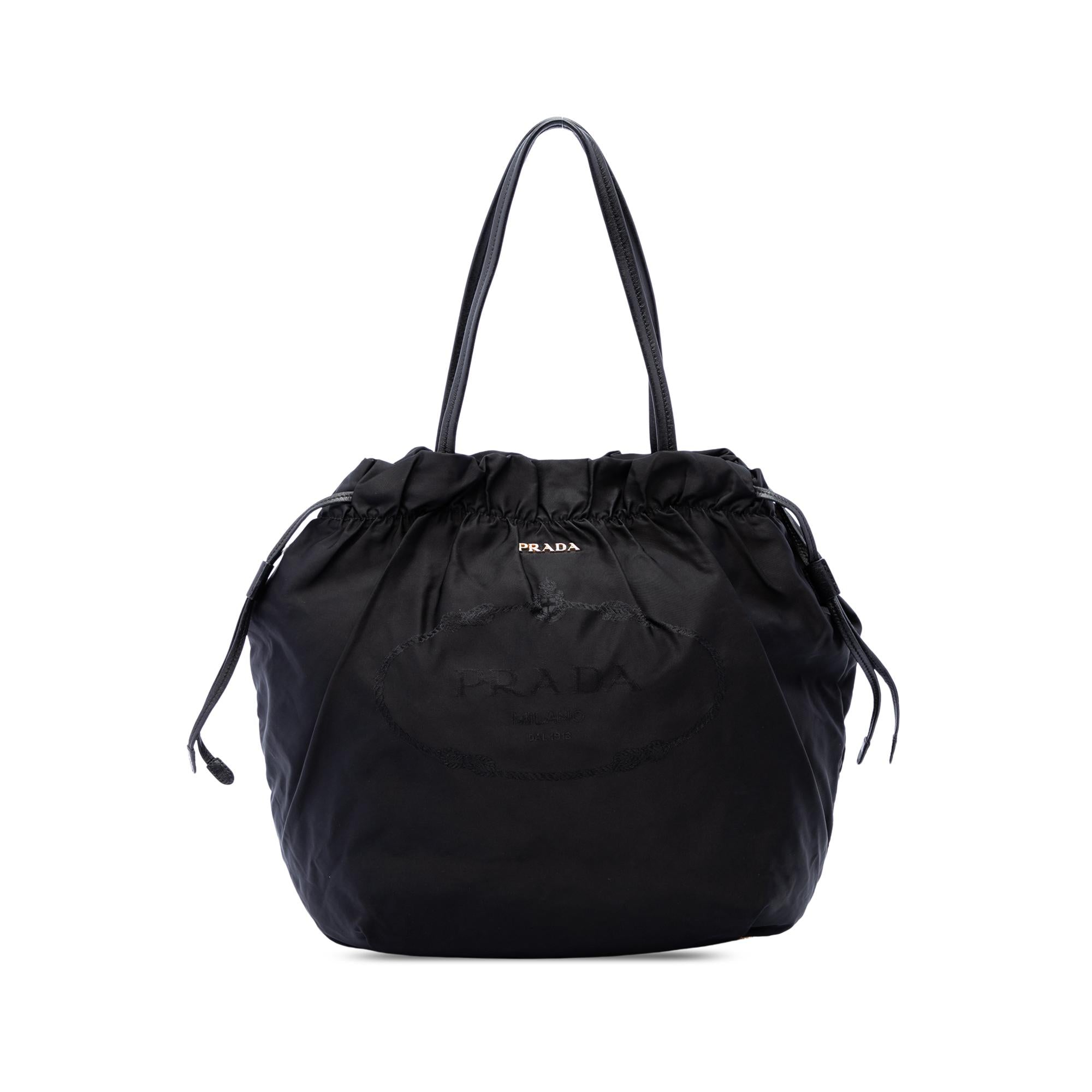 Prada Tessuto Canapa Logo Tote
