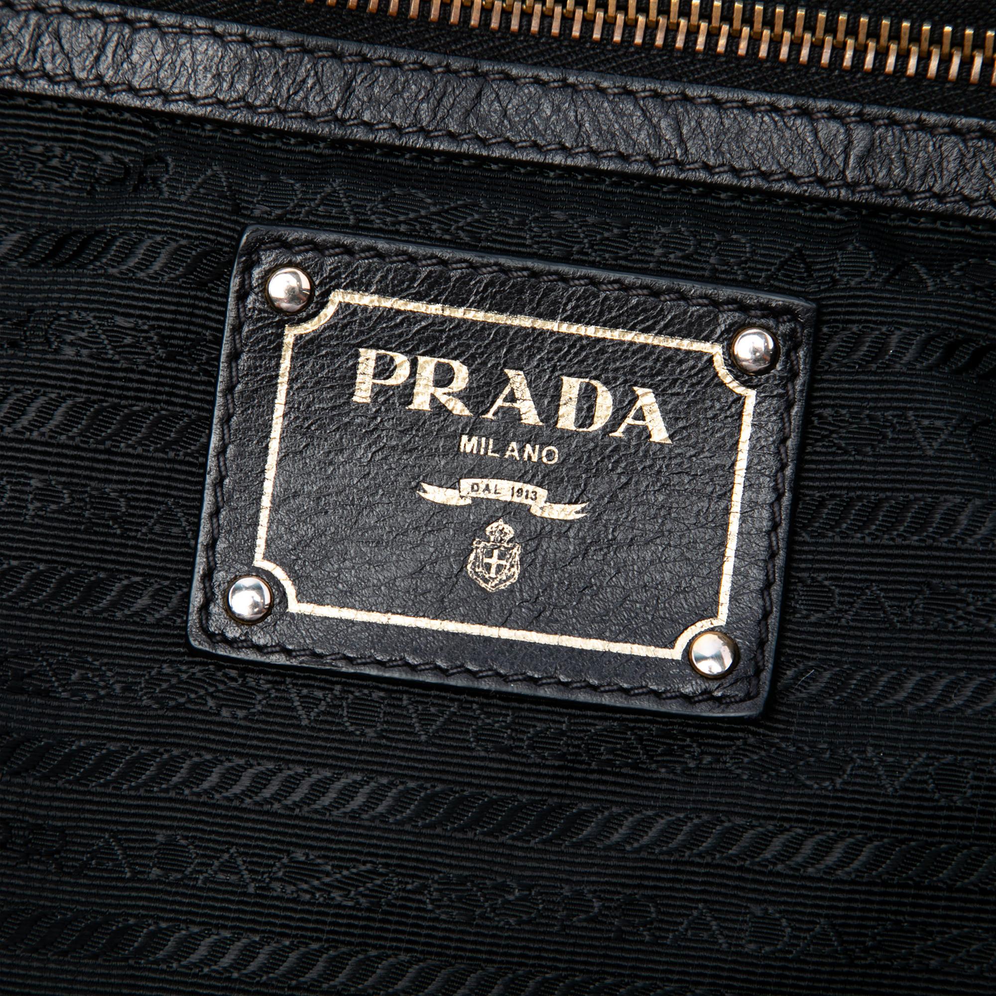 Prada Tessuto Canapa Logo Tote